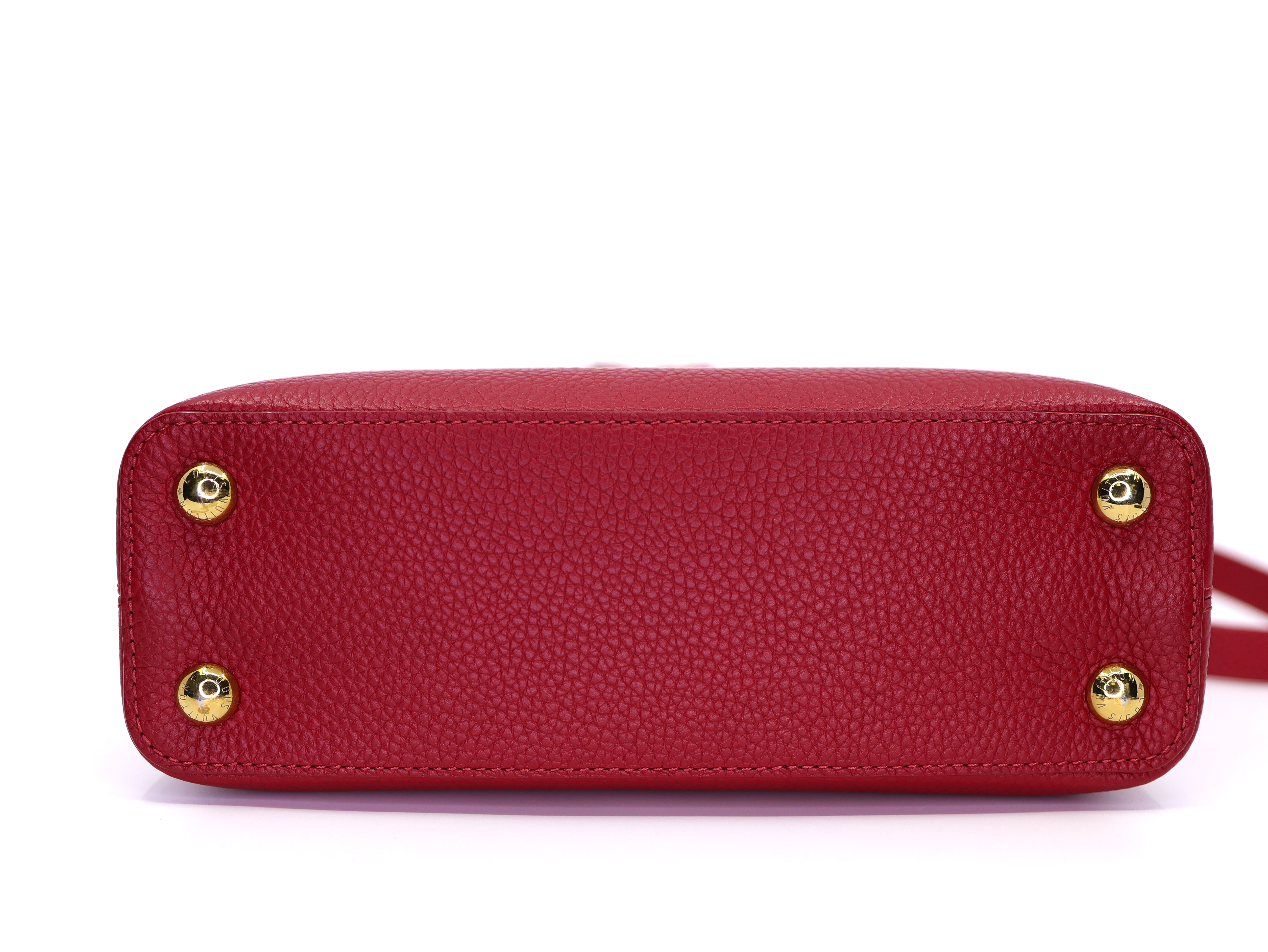 Louis Vuitton Red Taurillon Leather Capucines BB