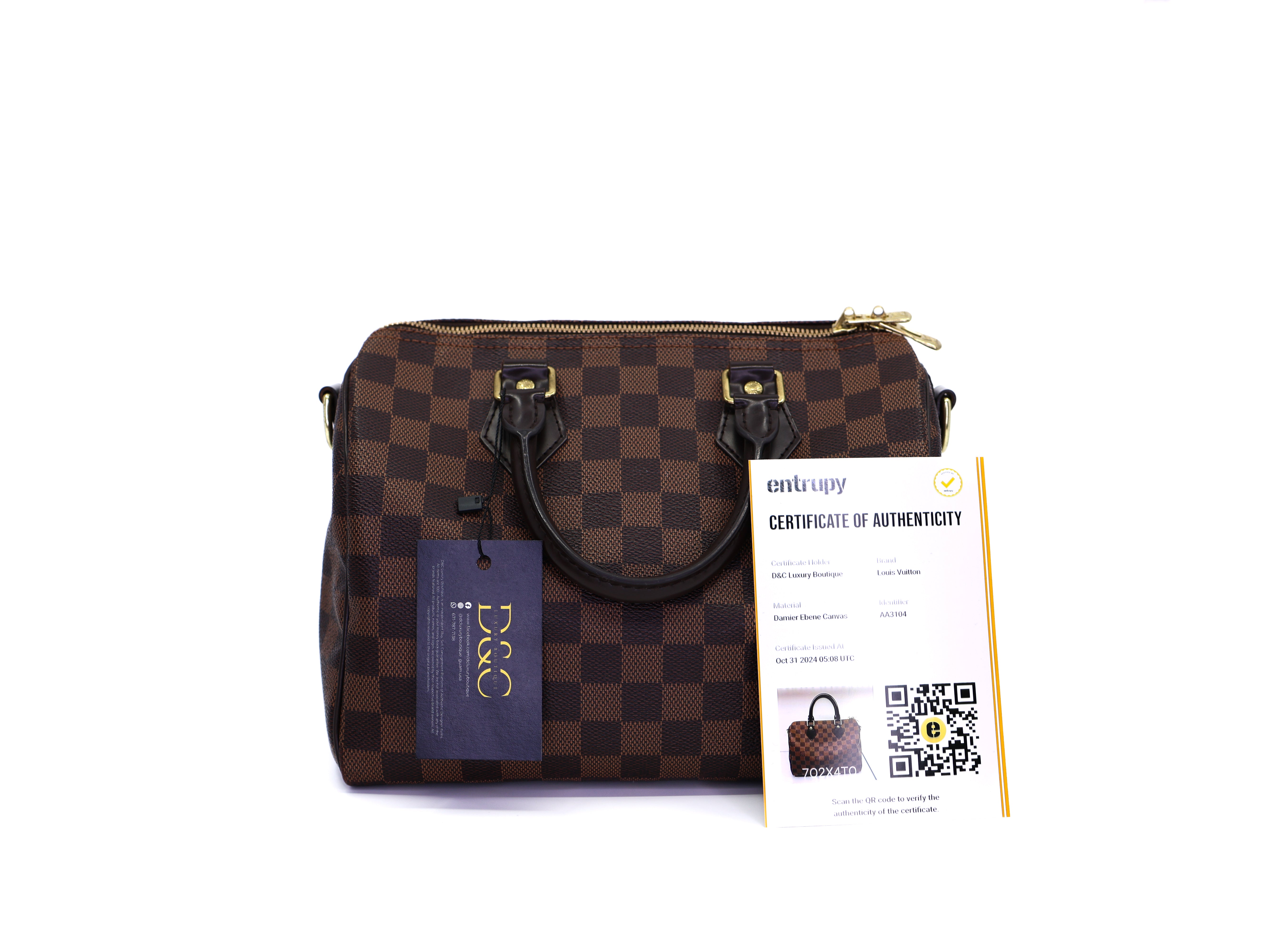 Louis Vuitton Damier Ebene Speedy Bandouliere 25