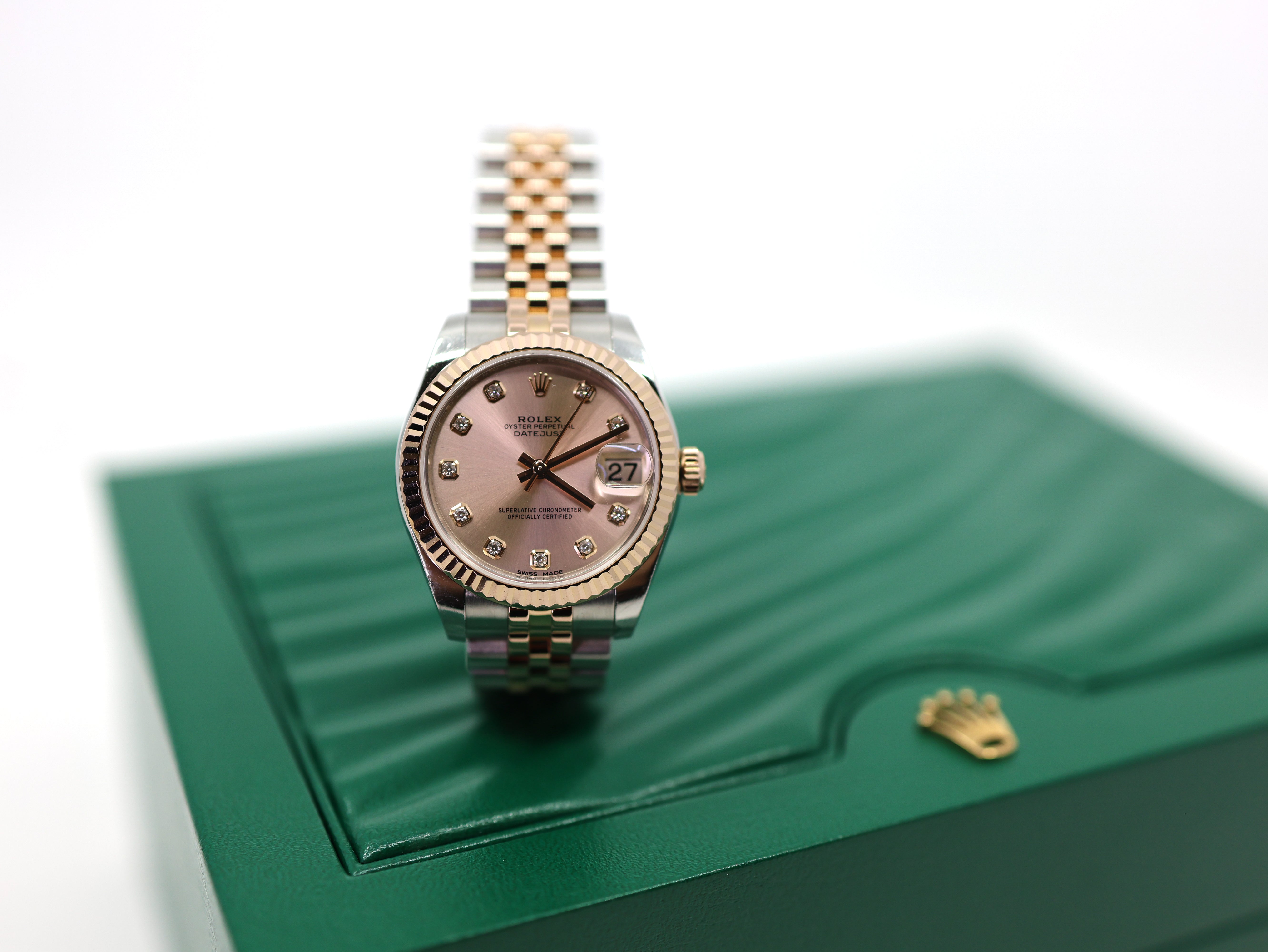 Rolex Oyster Perpetual Datejust 31mm Stainless Steel & 18kt Everose Gold Factory Diamond Dot 178271