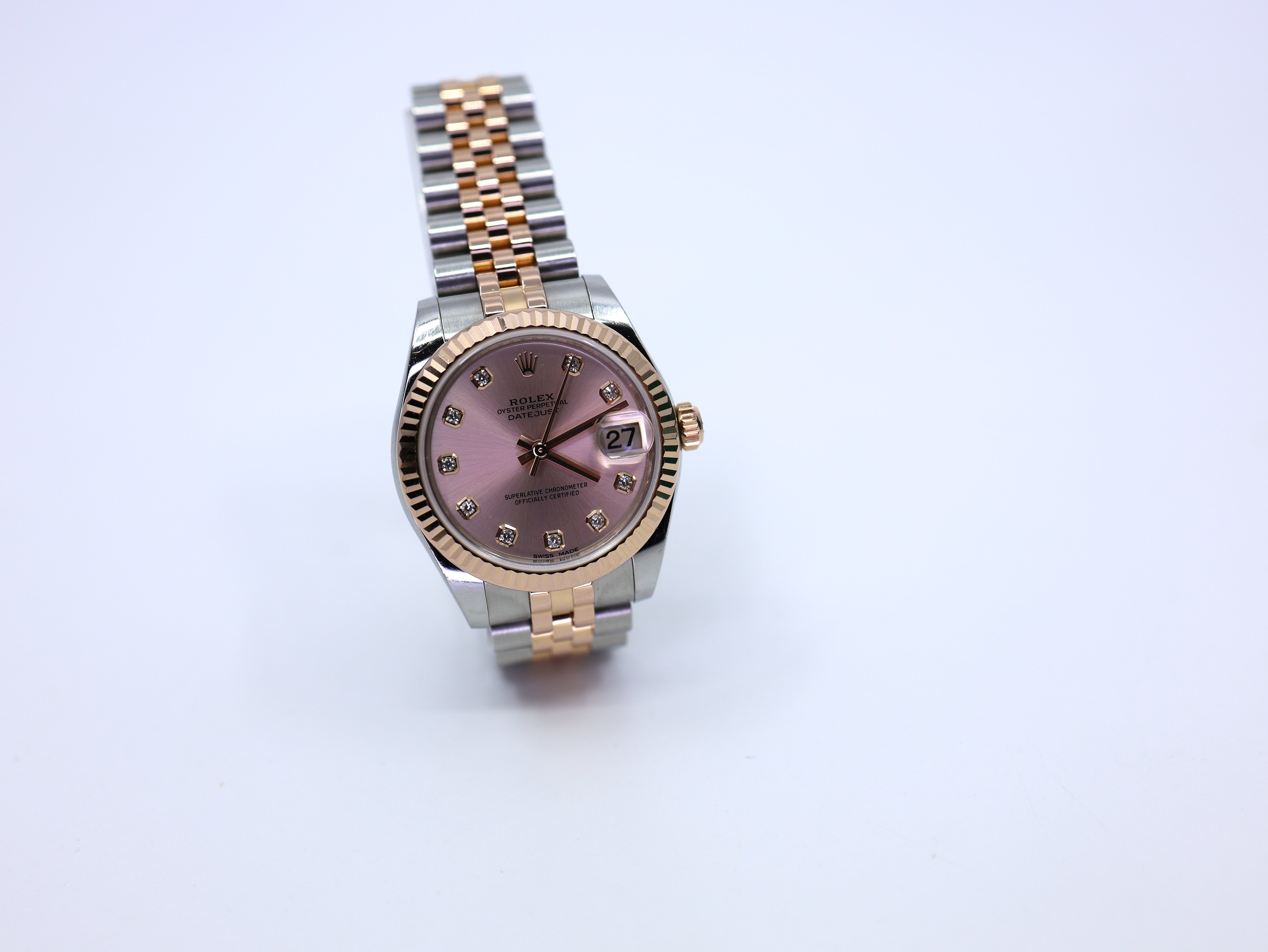 Rolex Oyster Perpetual Datejust 31mm Stainless Steel & 18kt Everose Gold Factory Diamond Dot 178271