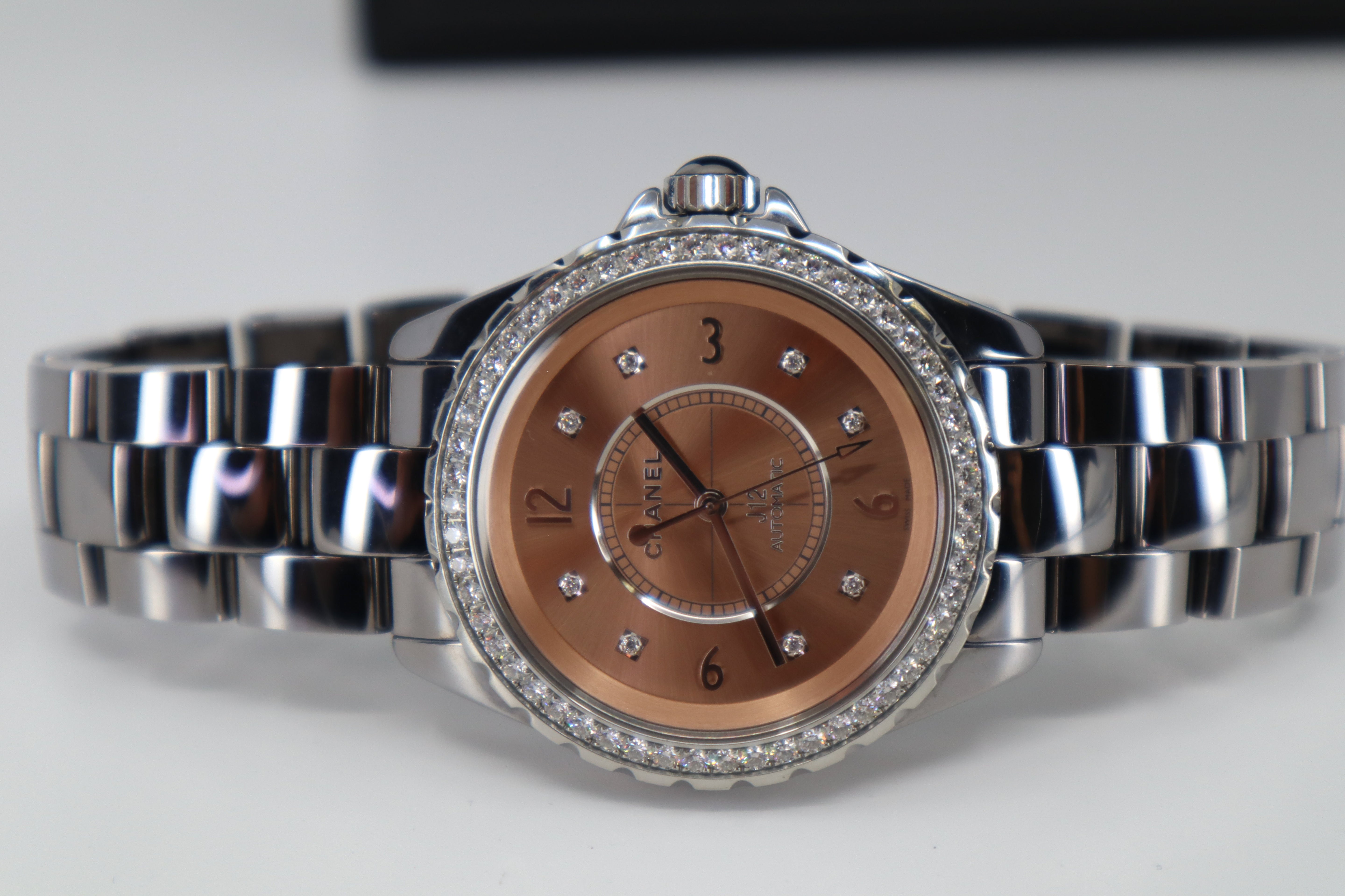 Chanel J12 Chromatic H2564 Automatic Rose/Pink Factory Diamond Dial/ Bezel