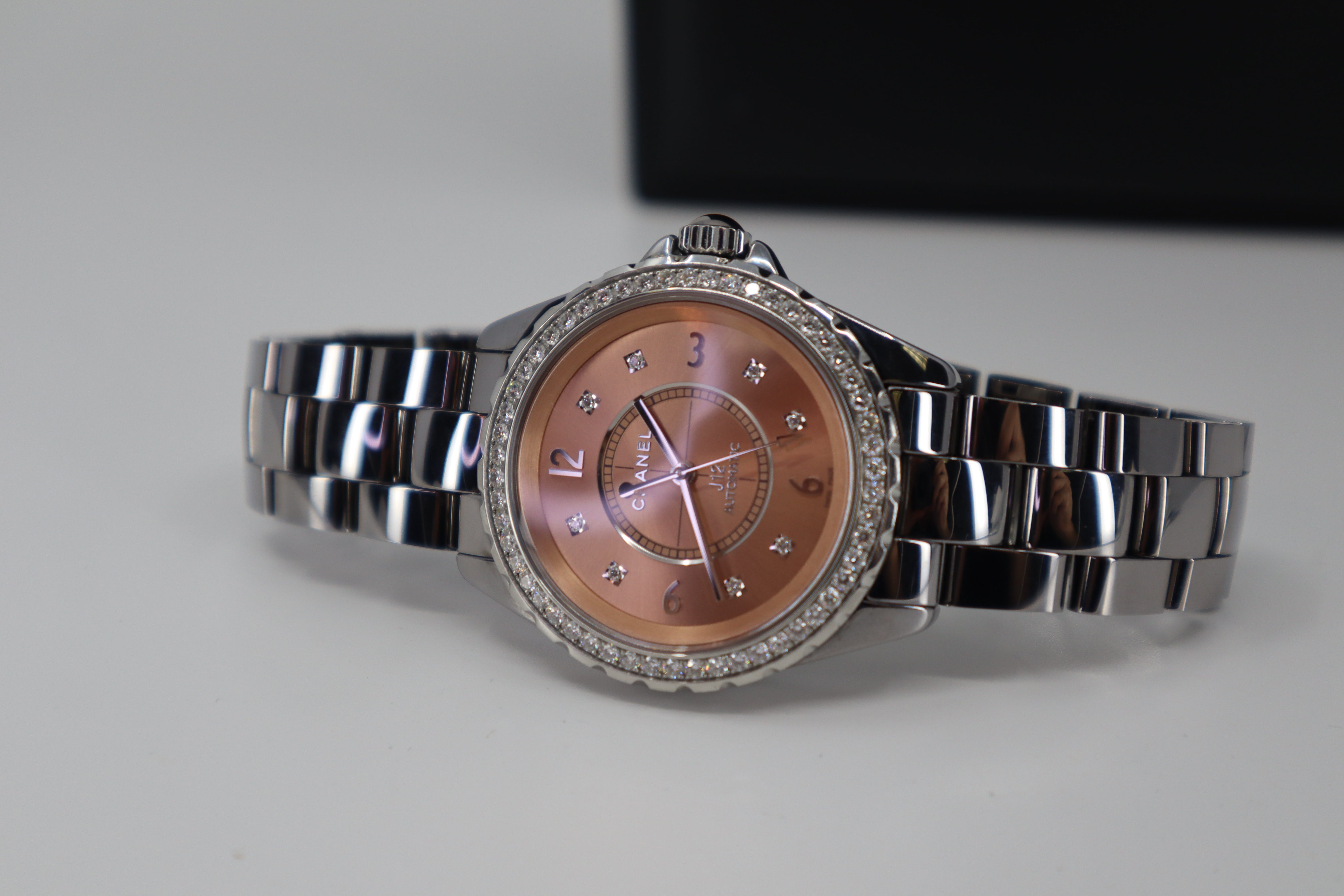 Chanel J12 Chromatic H2564 Automatic Rose/Pink Factory Diamond Dial/ Bezel