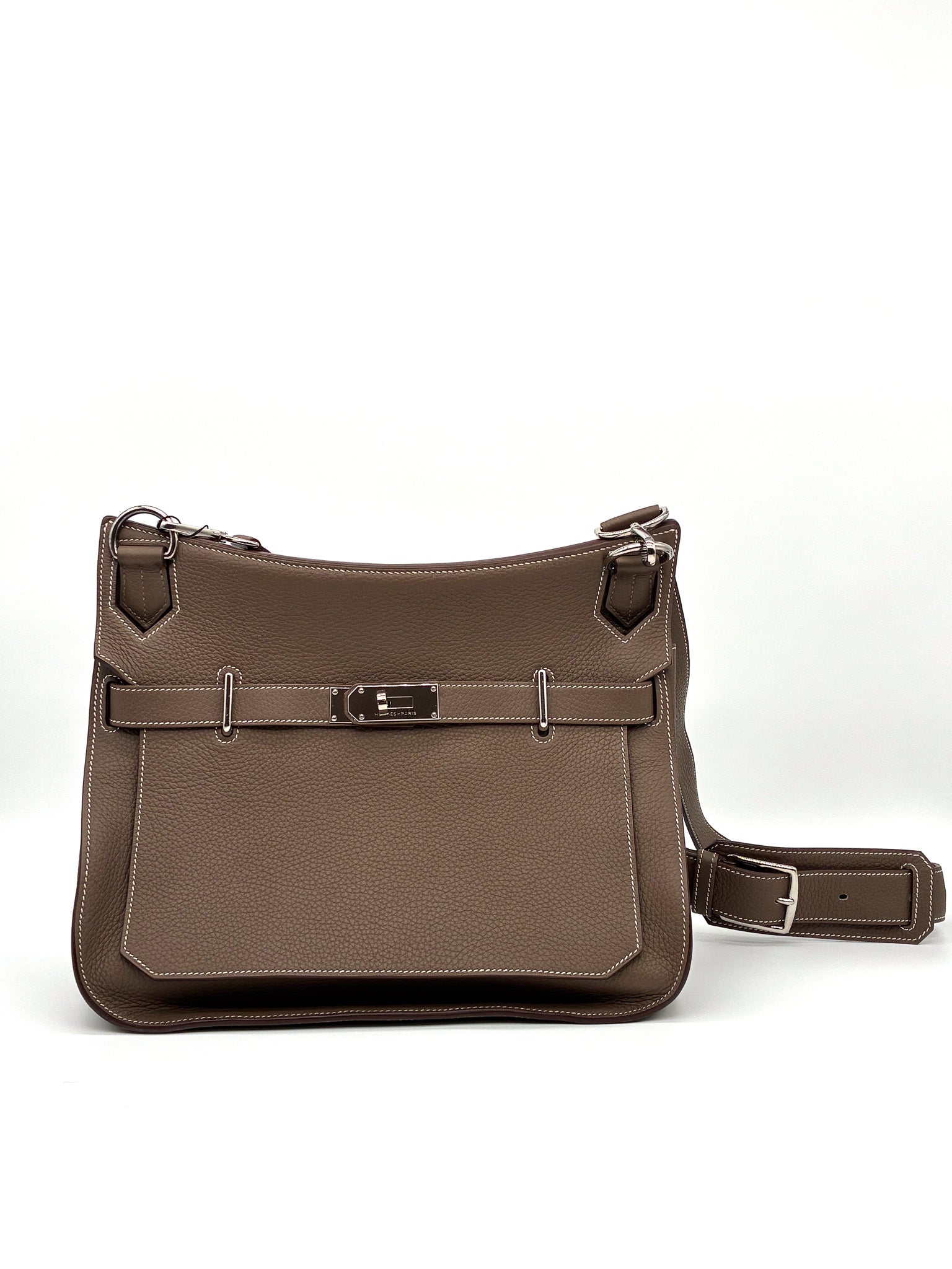 Hermes Taurillon Clemence Jypsiere 28 Etoupe