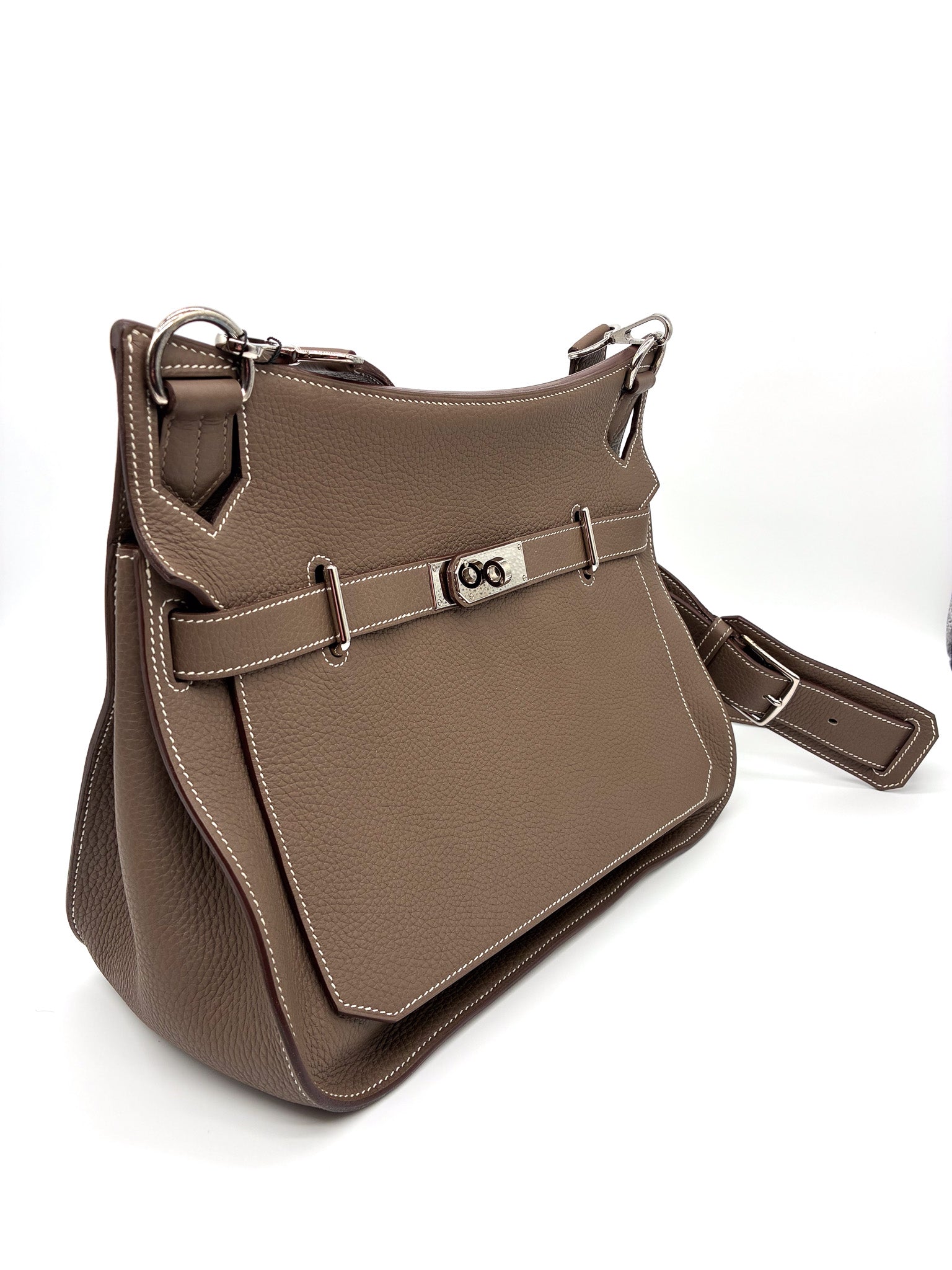 Hermes Taurillon Clemence Jypsiere 28 Etoupe