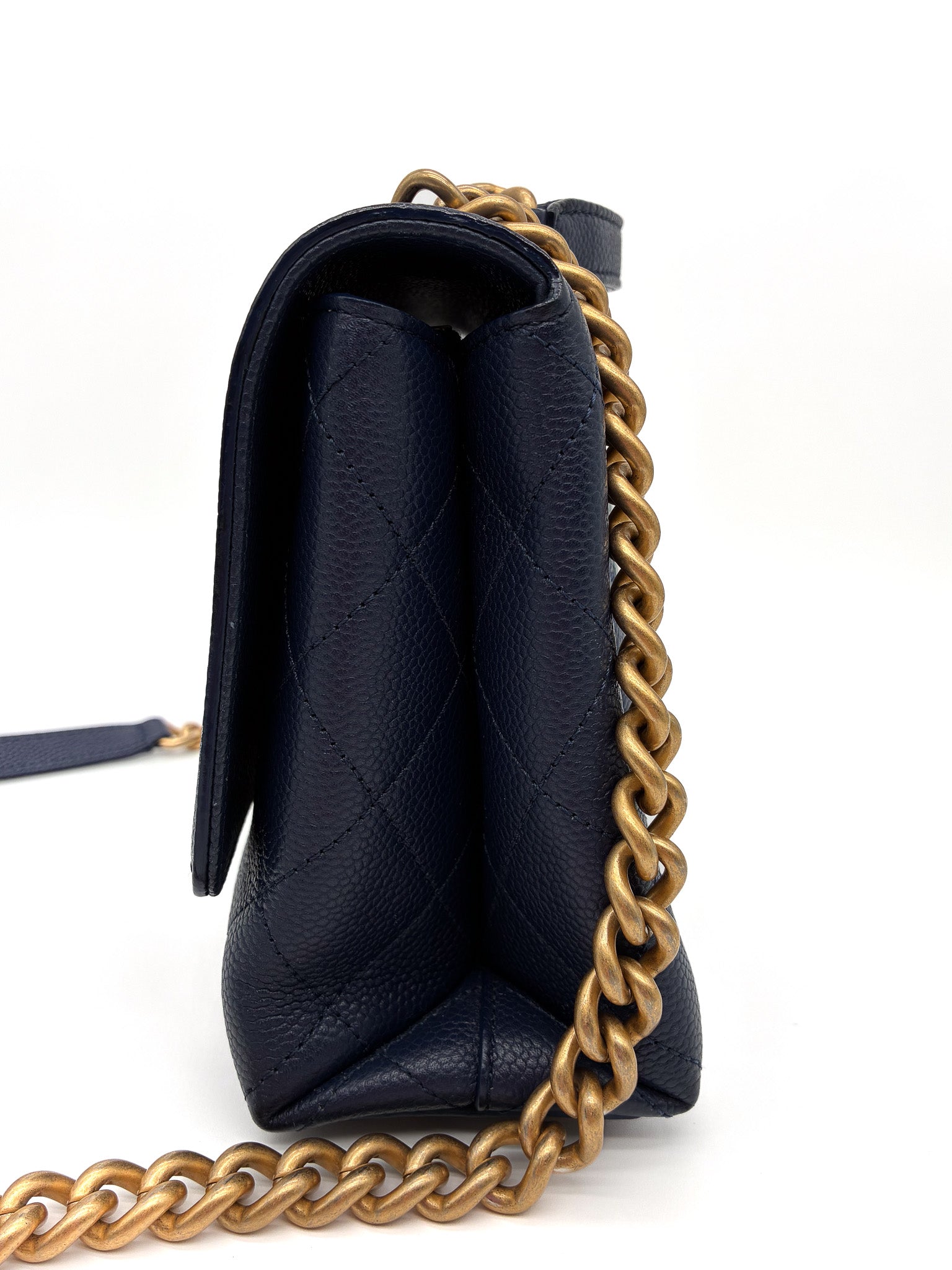 Chanel Medium Business Affinity Top Handle Bag – Navy Blue Caviar Leather