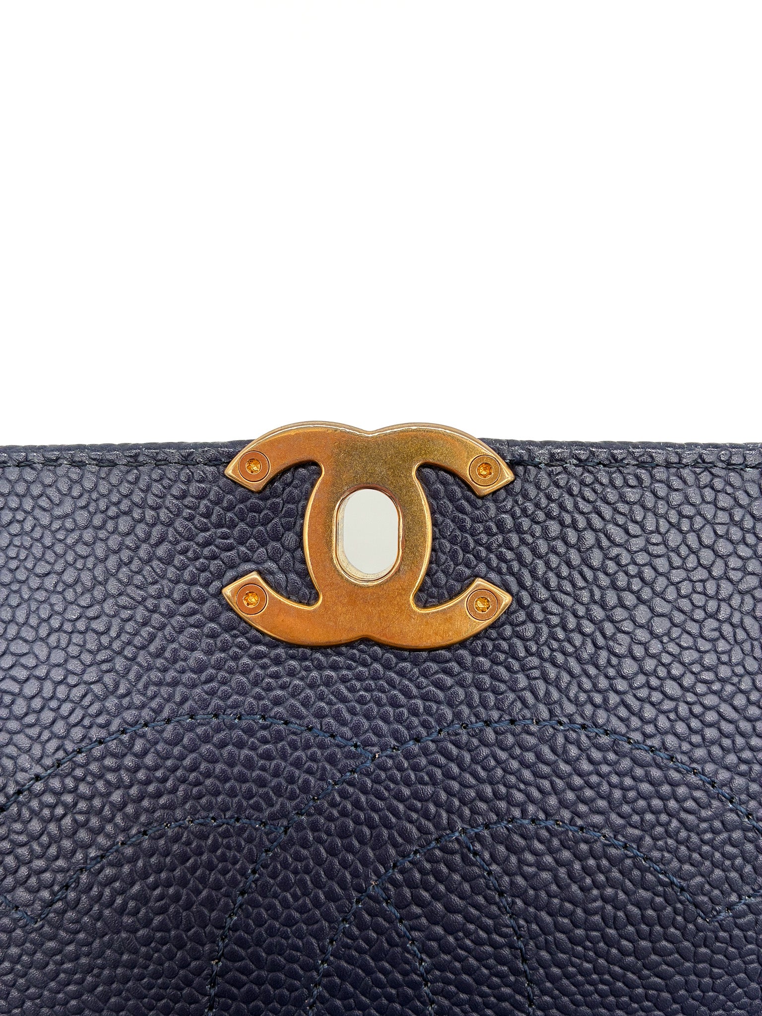 Chanel Medium Business Affinity Top Handle Bag – Navy Blue Caviar Leather