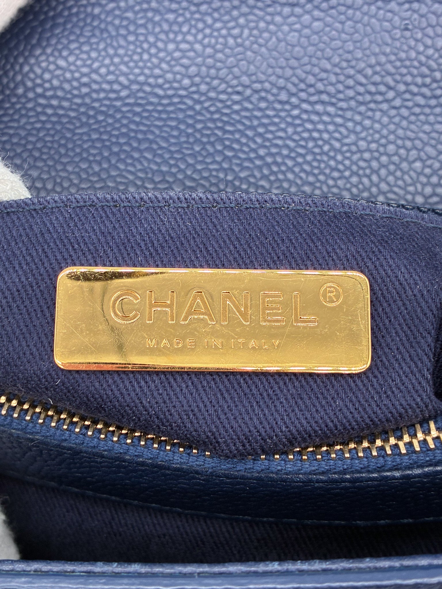 Chanel Medium Business Affinity Top Handle Bag – Navy Blue Caviar Leather