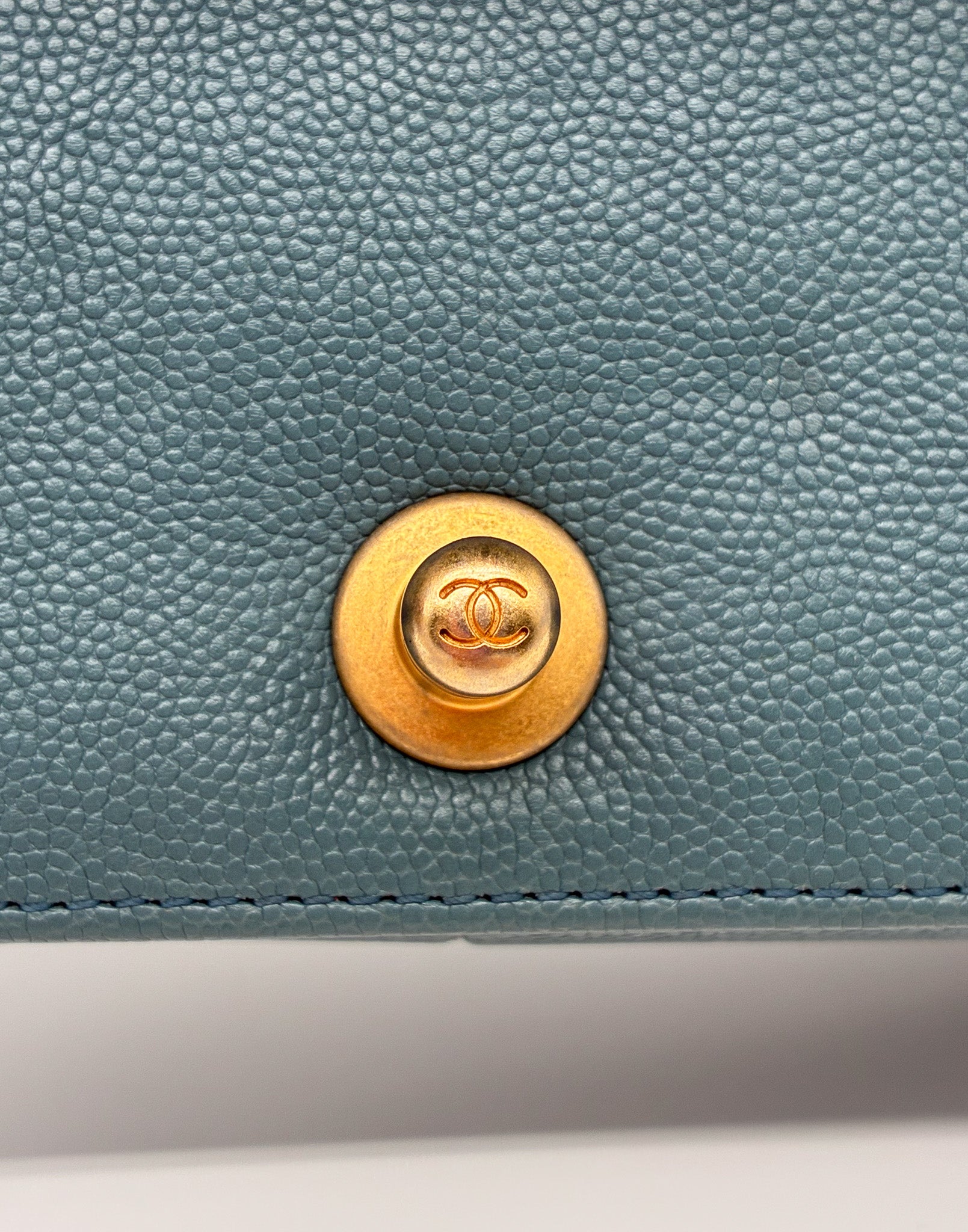Chanel Caviar Quilted Medium Boy Flap Turquoise