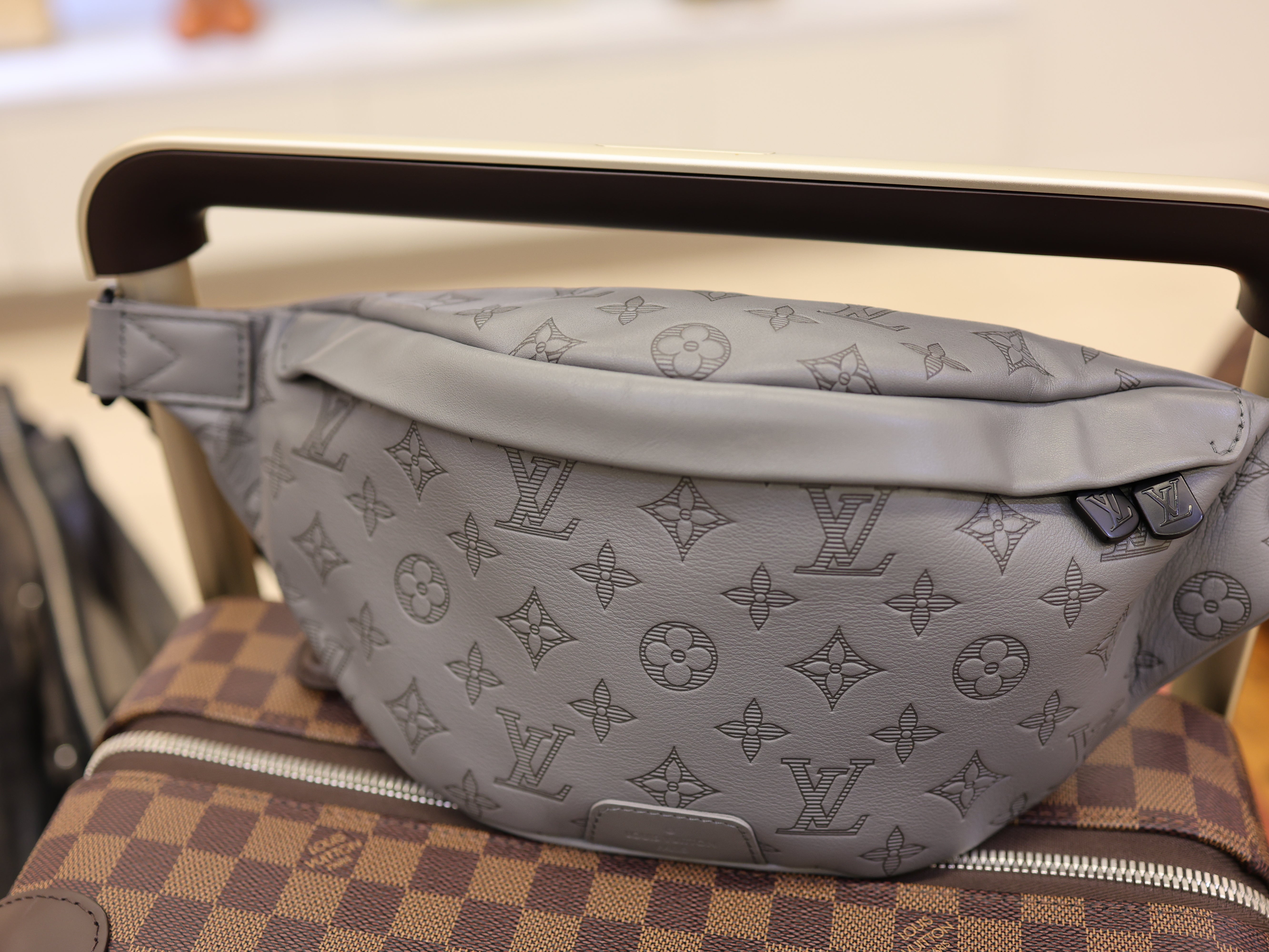 Louis Vuitton  Calfskin Monogram Shadow Discovery Bumbag PM