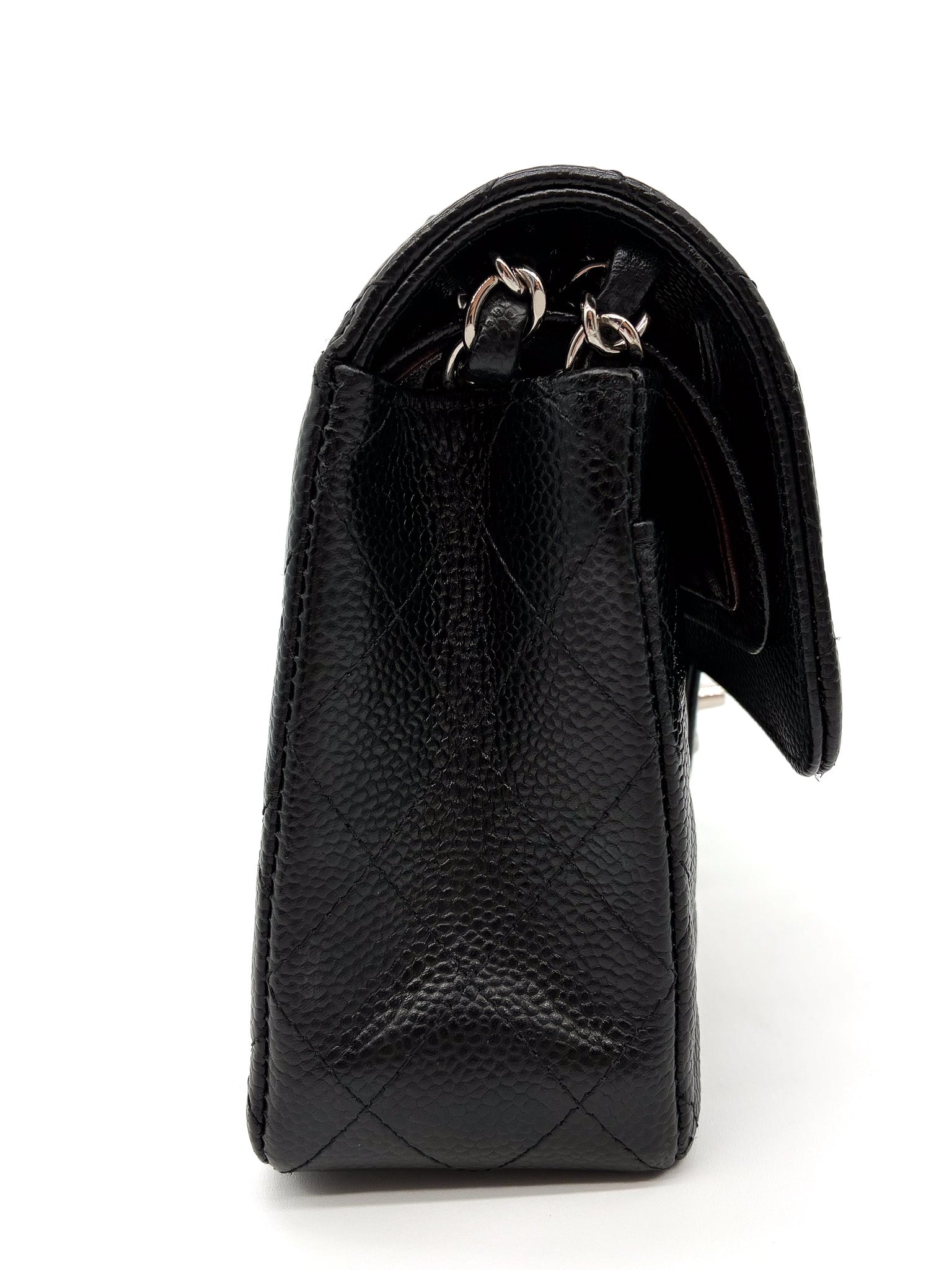 Chanel Small Classic Double Flap Black Caviar Silver Hardware