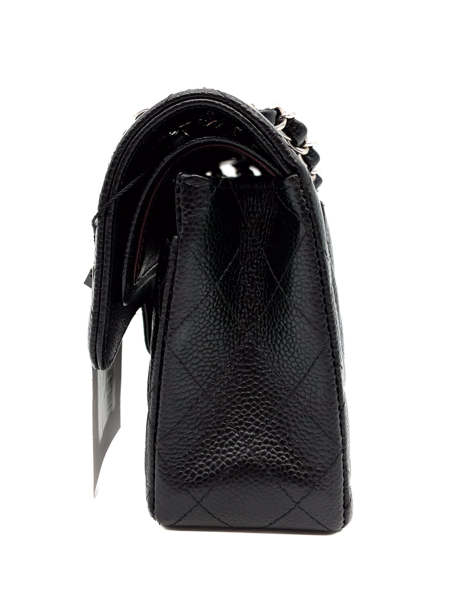 Chanel Small Classic Double Flap Black Caviar Silver Hardware