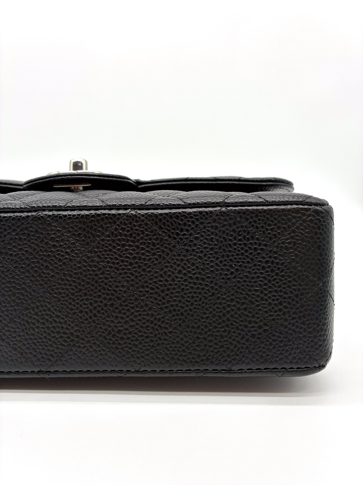 Chanel Small Classic Double Flap Black Caviar Silver Hardware