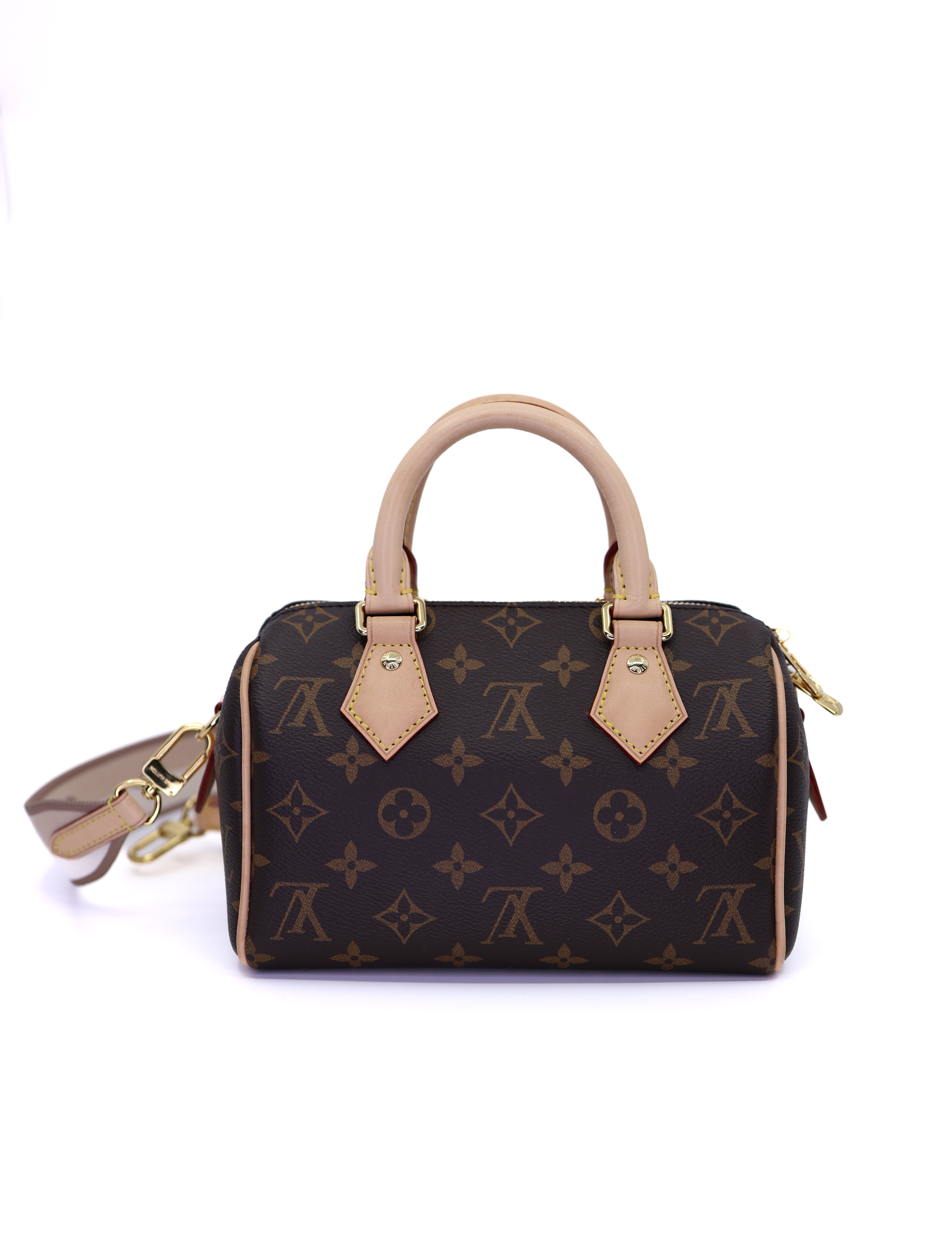 Louis Vuitton  Monogram Speedy Bandouliere 20 Beige