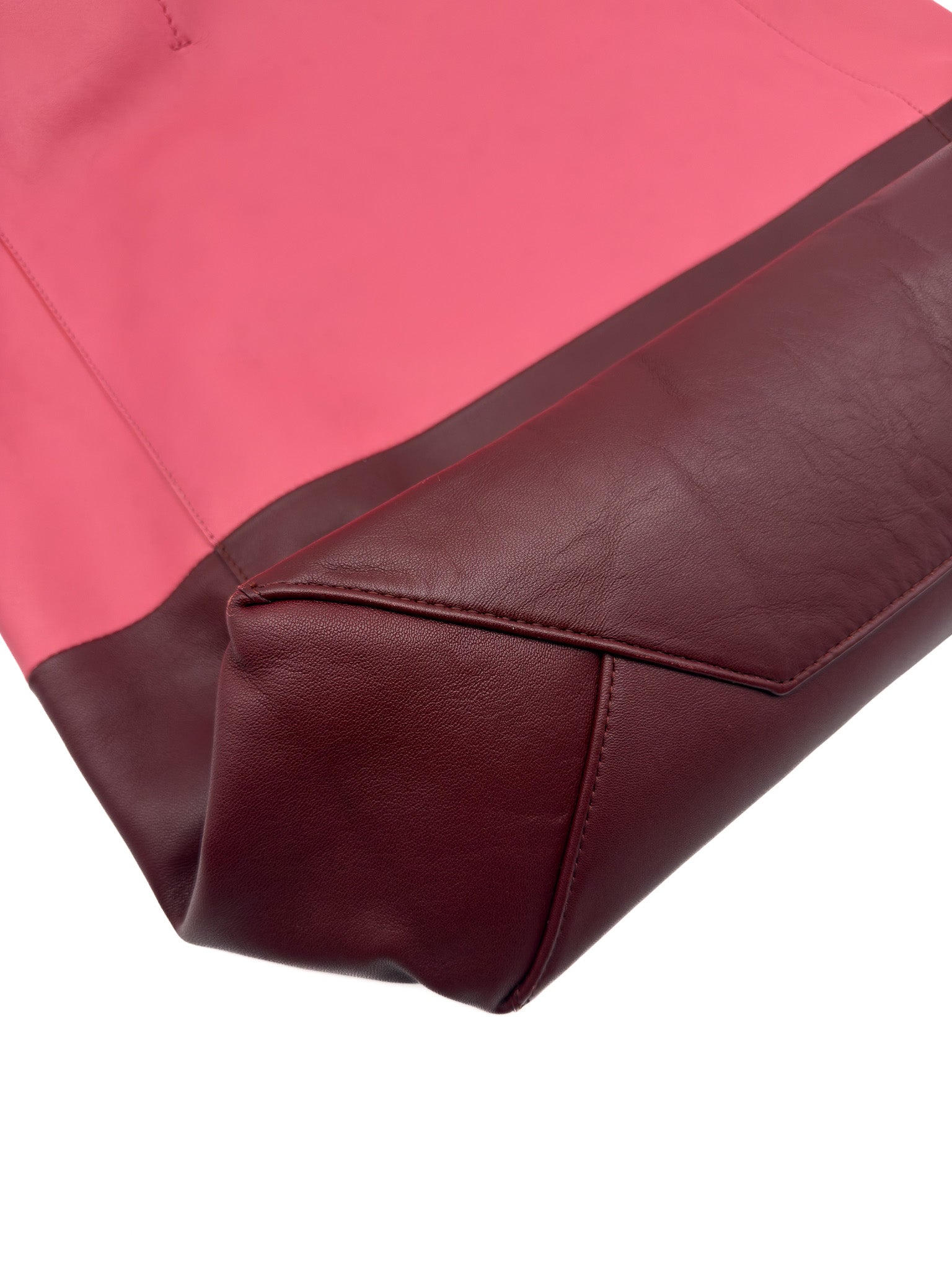CELINE Vertical Cabas Tote Pink / Rust
