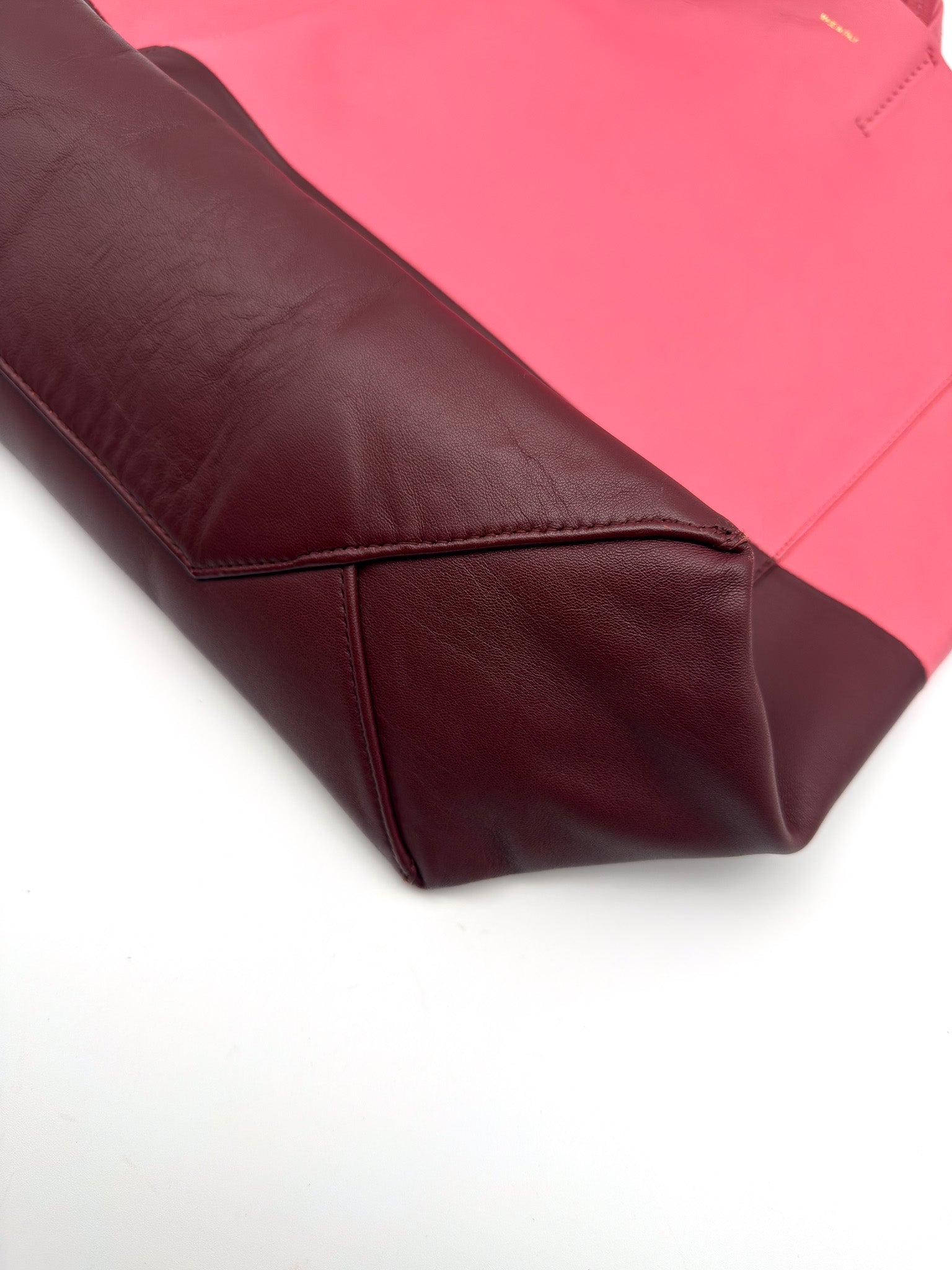 CELINE Vertical Cabas Tote Pink / Rust