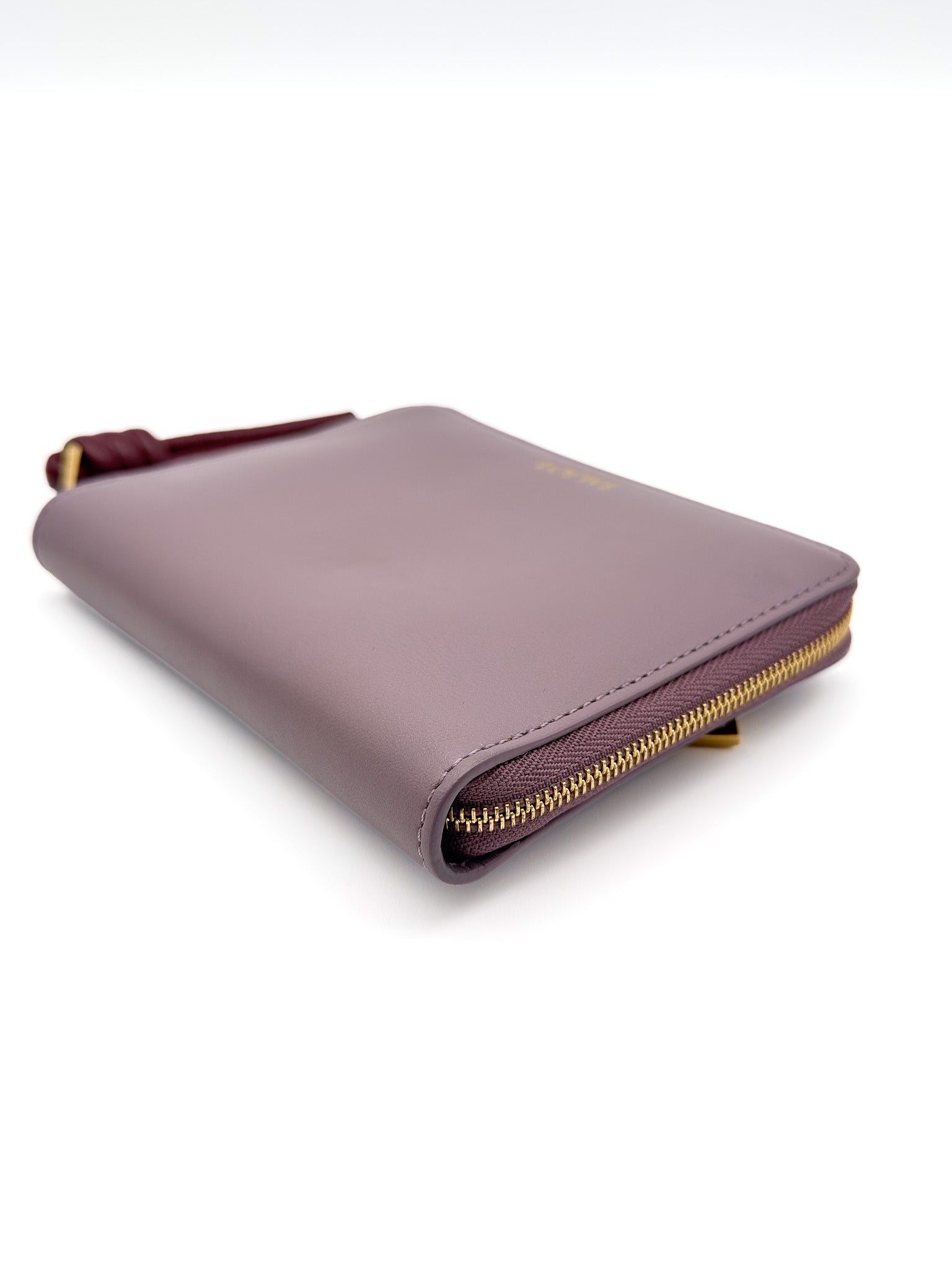 Loewe Compact Knot Zip around Wallet Purple