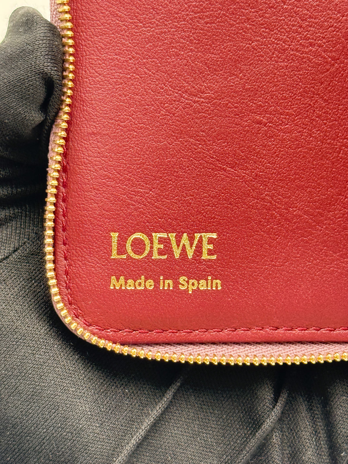 Loewe Compact Knot Zip around Wallet Purple