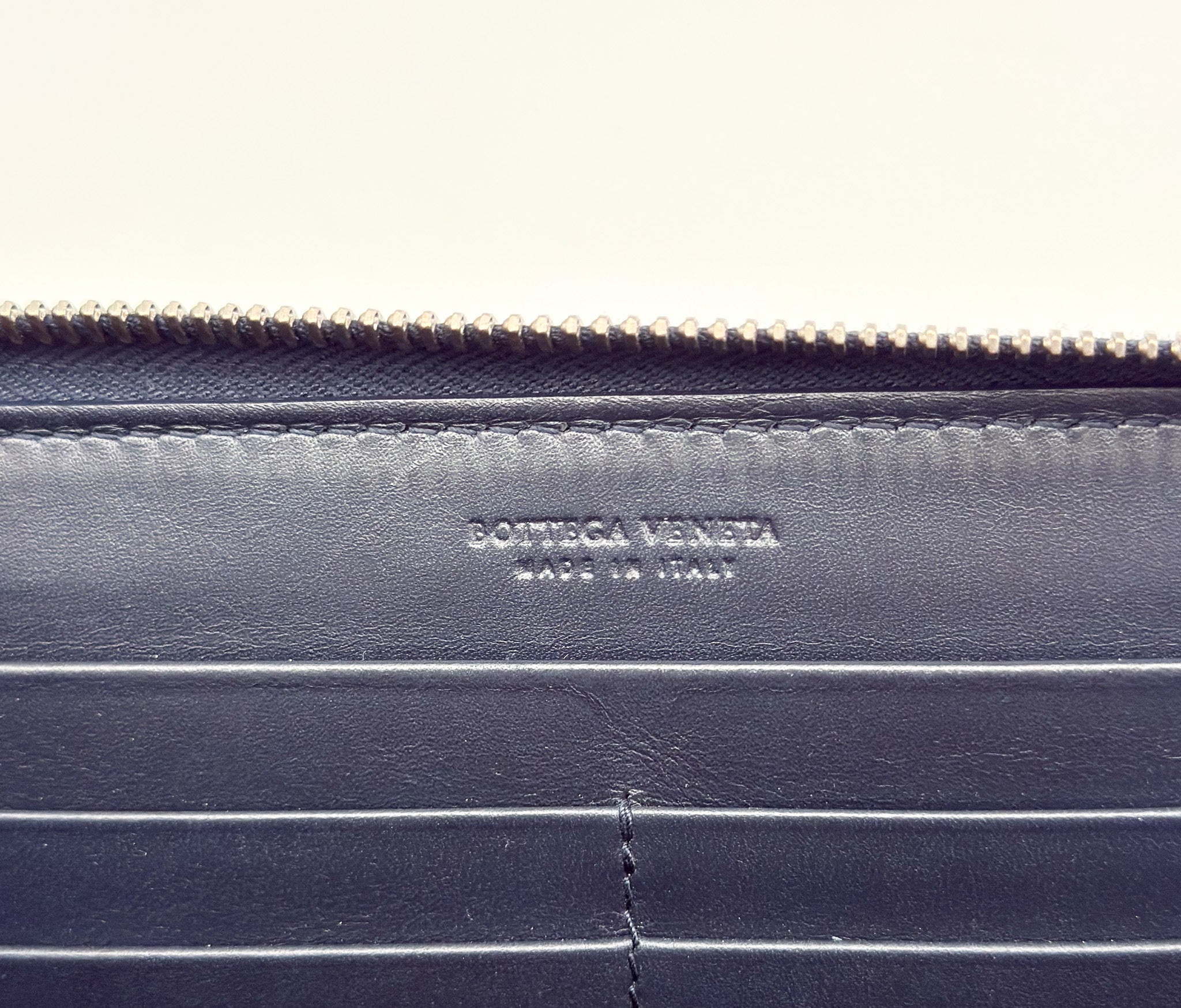 Bottega Veneta Intrecciato Woven Leather Zip-Around Wallet