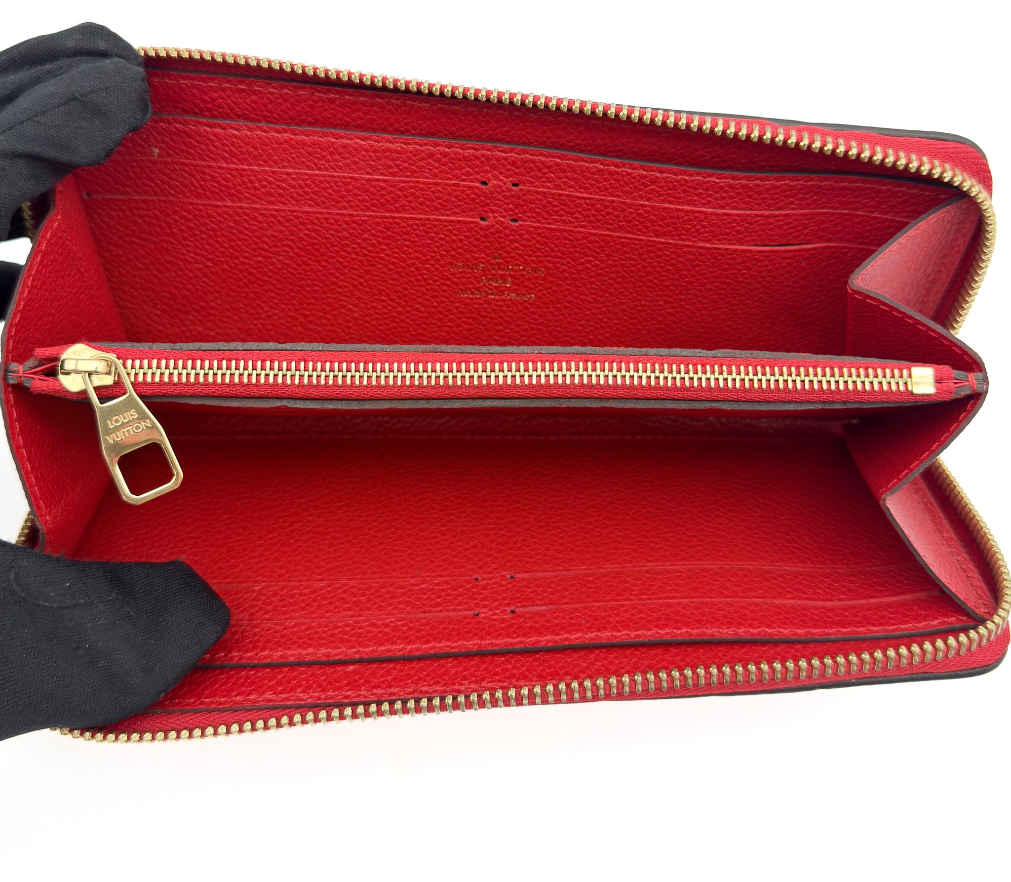 Louis Vuitton Clemence Long Wallet Red