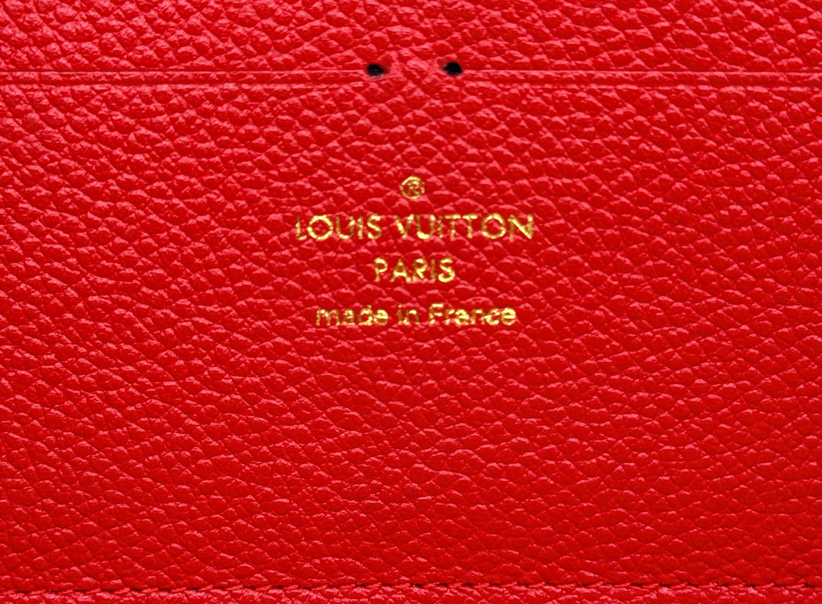 Louis Vuitton Clemence Long Wallet Red
