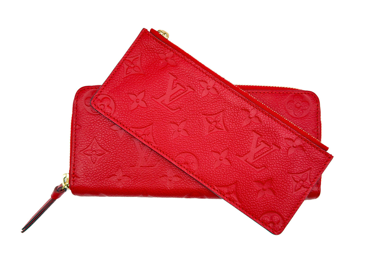 Louis Vuitton Clemence Long Wallet Red