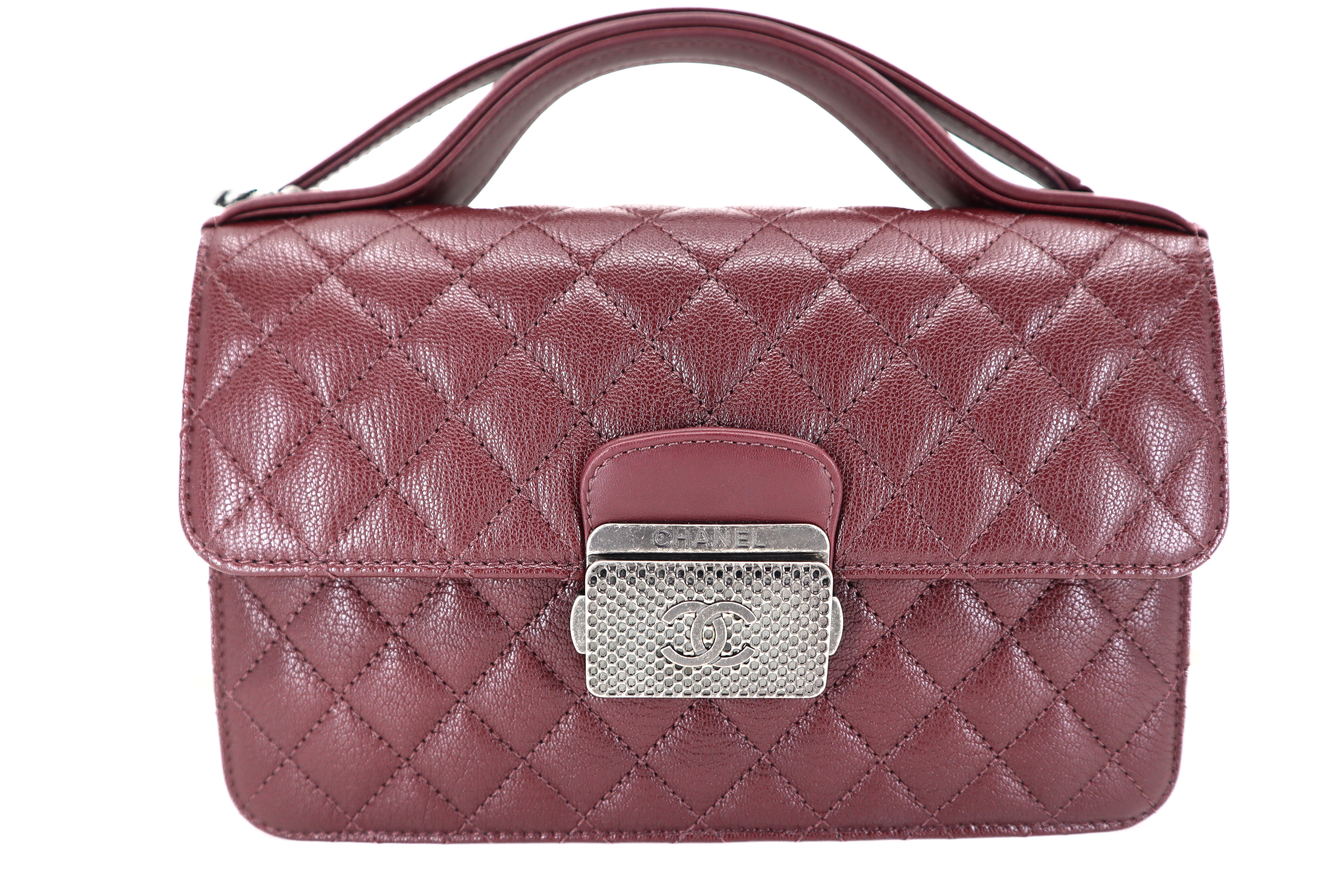 Chanel CC University Flap Bag Mini Burgundy