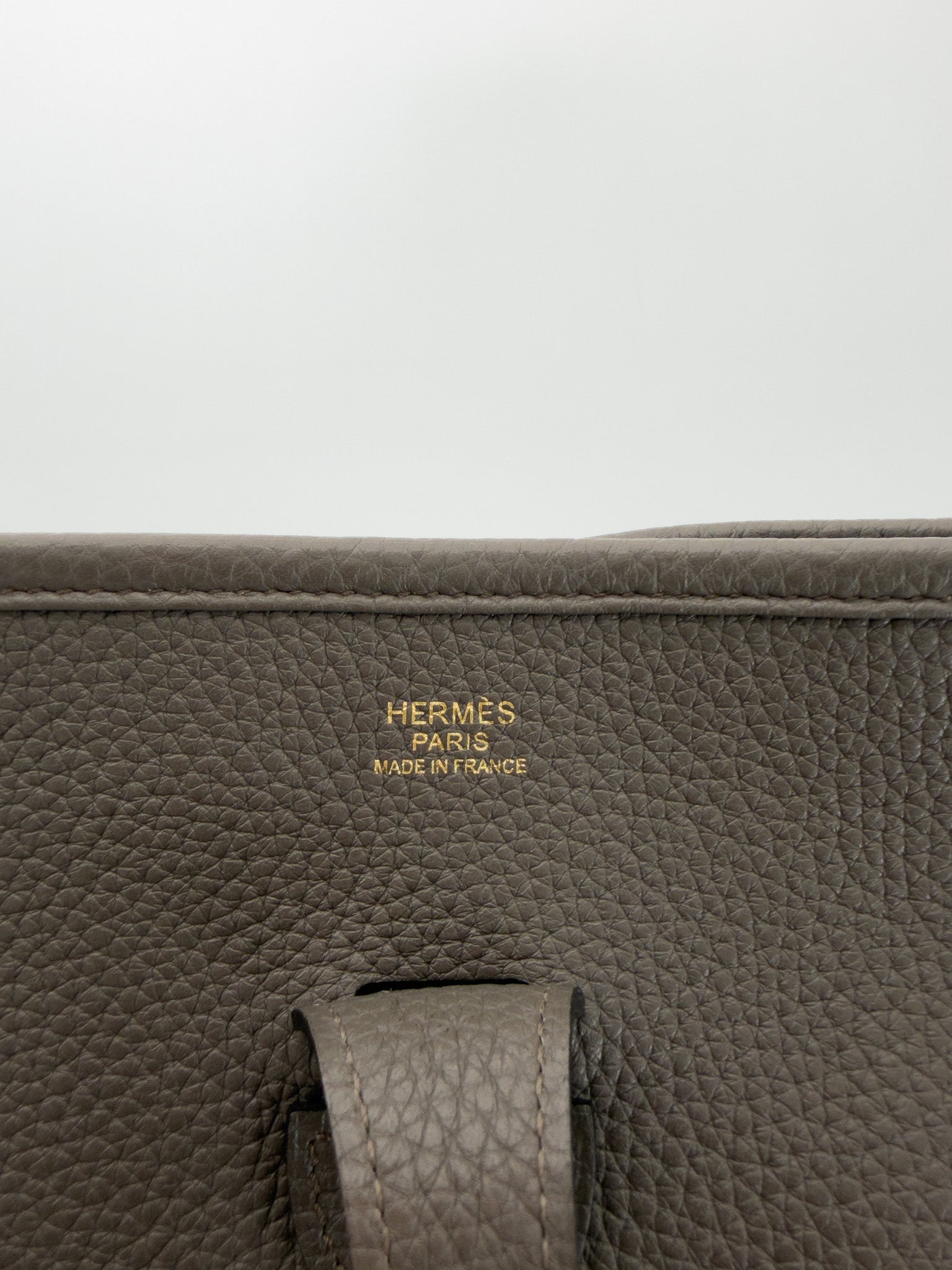 Hermes Taurillon Clemence EVELYNE III 29 PM Etain