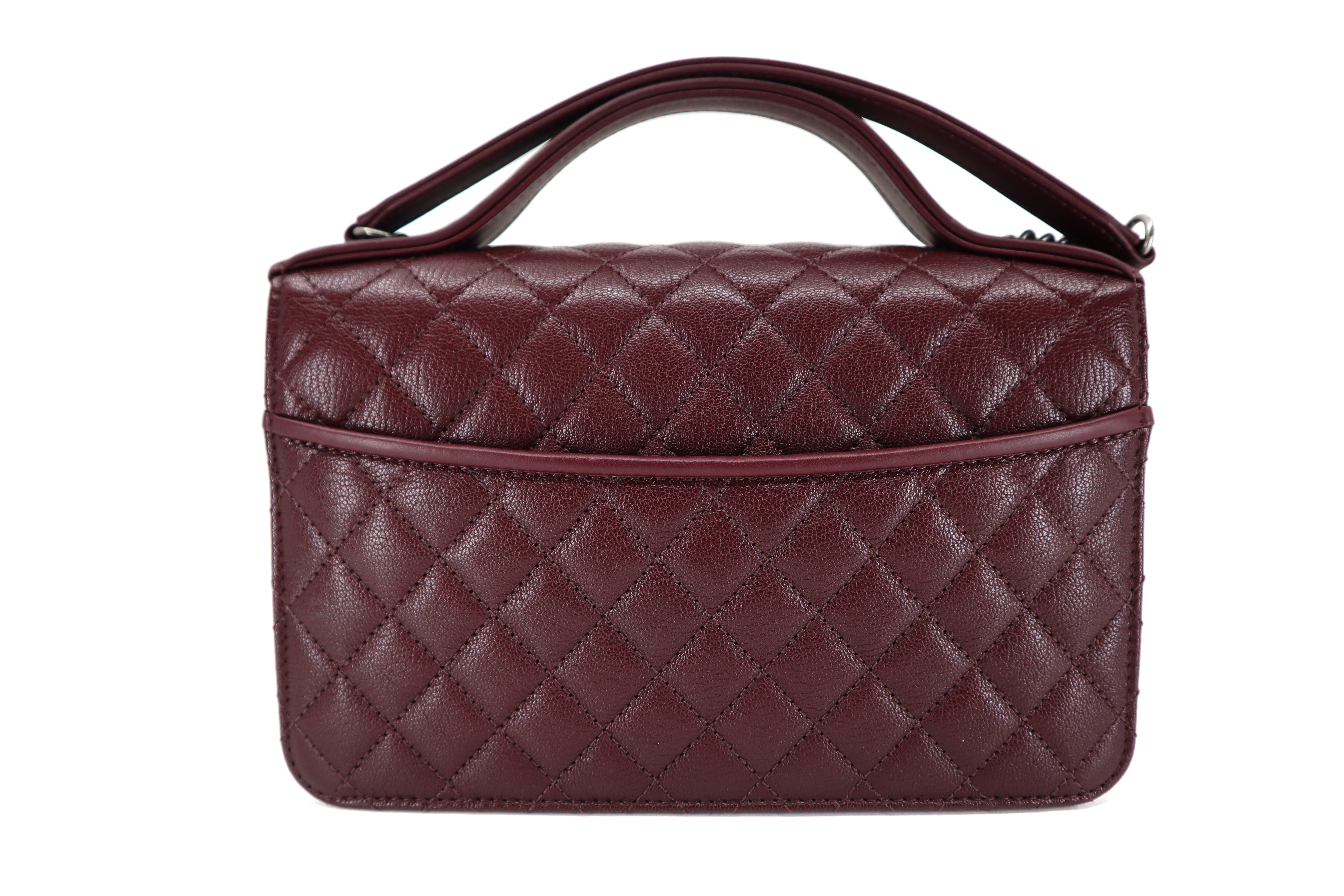 Chanel CC University Flap Bag Mini Burgundy