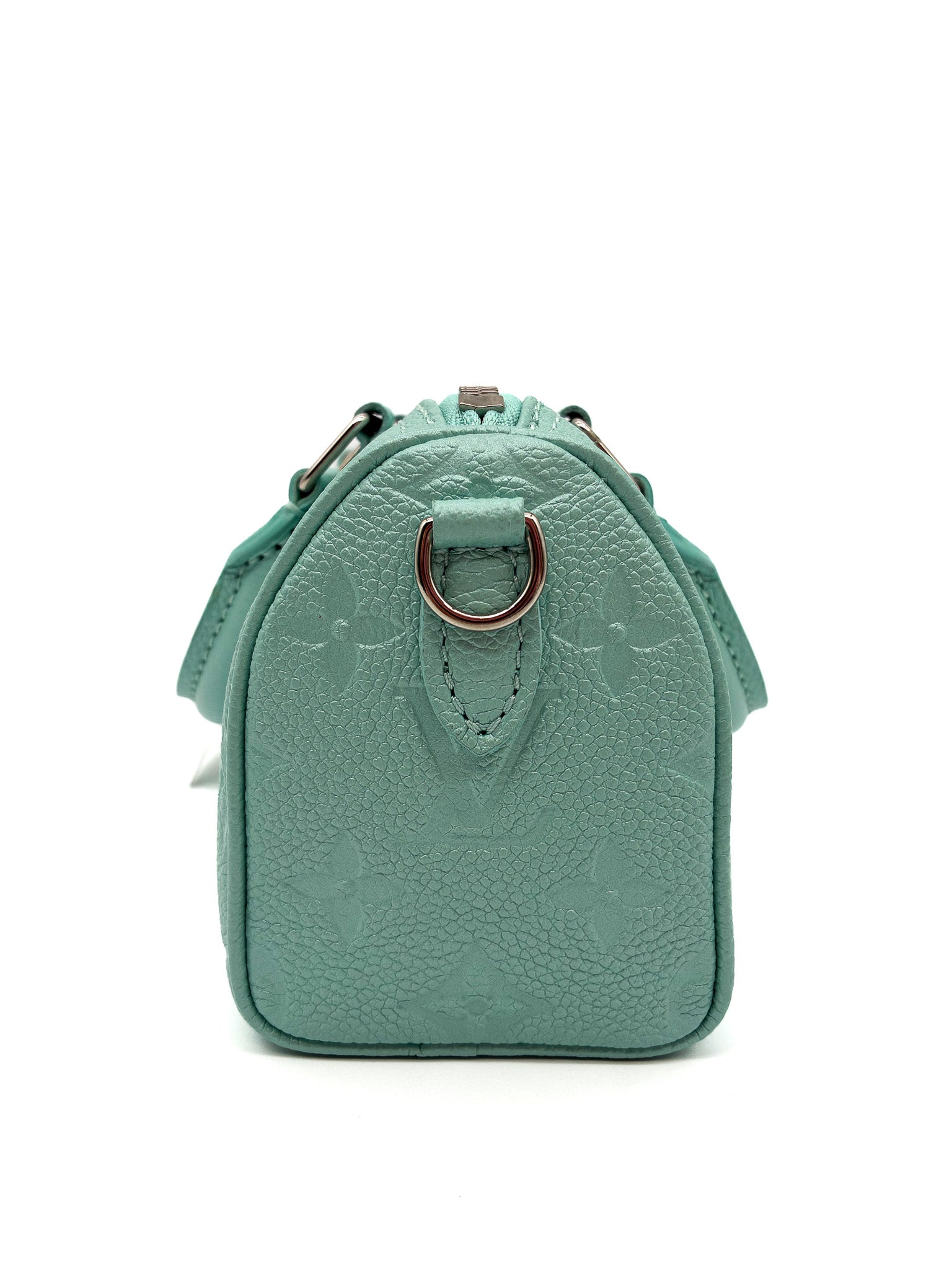 LOUIS VUITTON Empreinte Monogram Nano Speedy Pearly Lagoon Turquoise