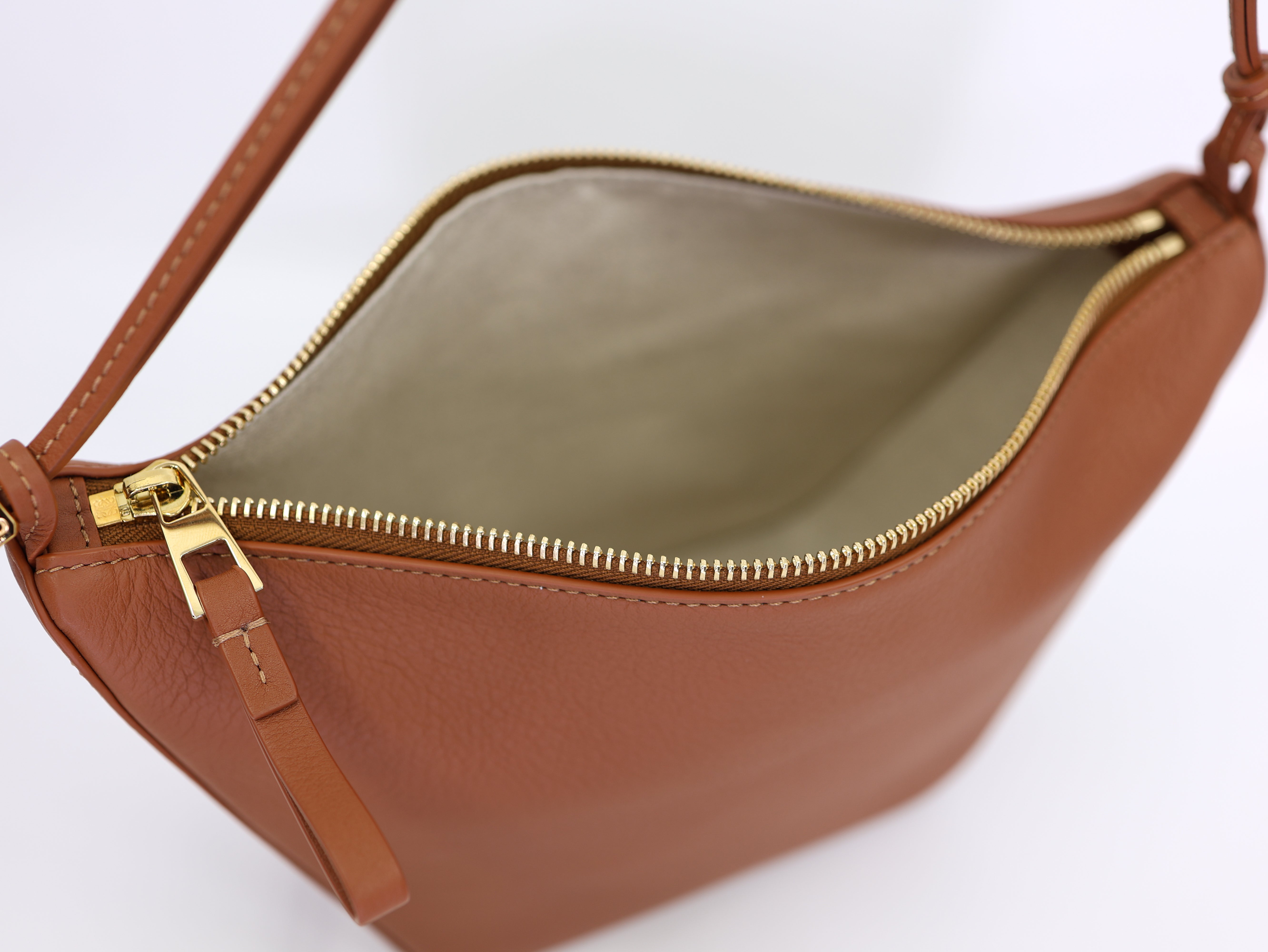 Loewe  Calfskin Mini Hammock Hobo Tan