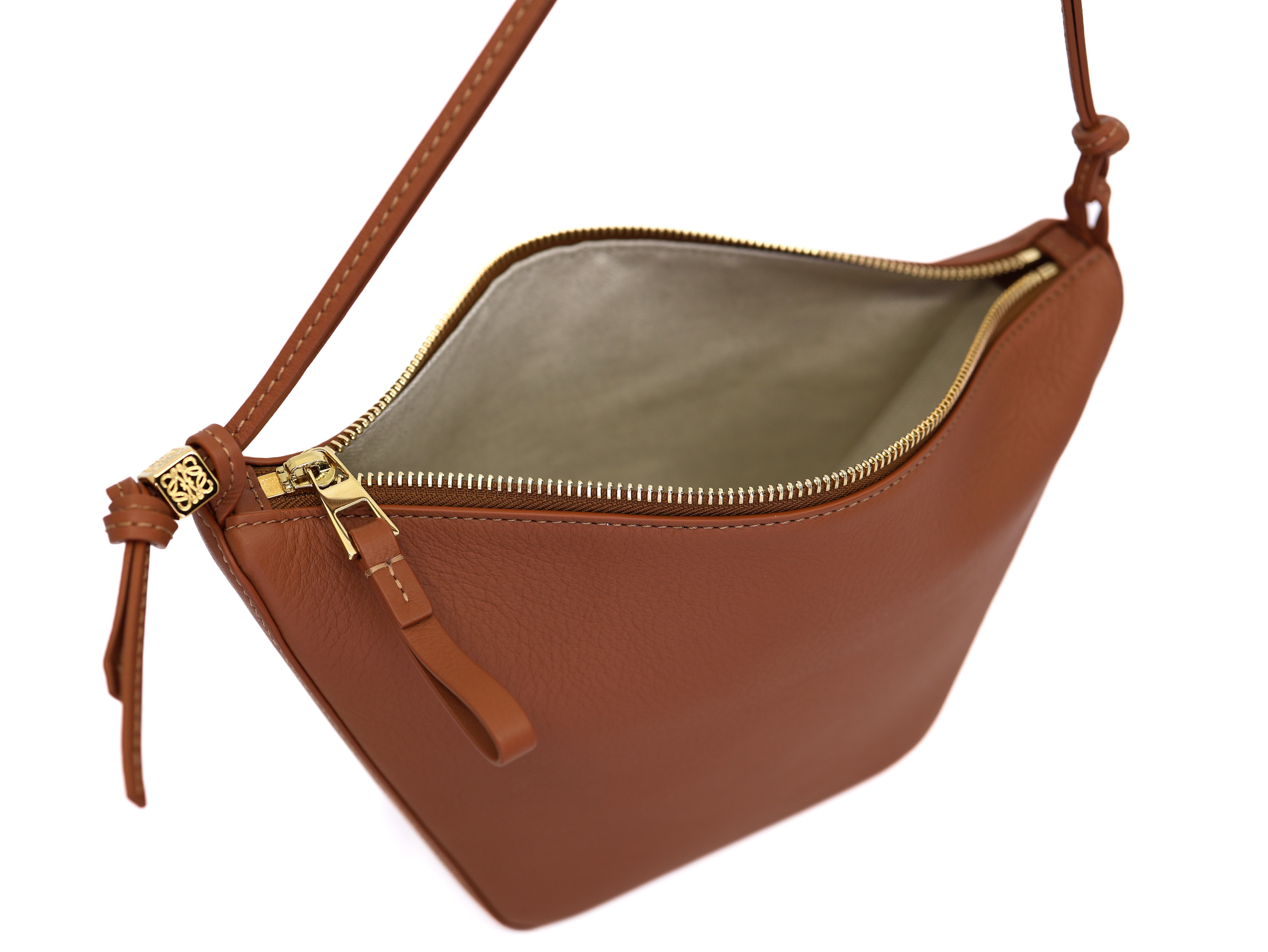 Loewe  Calfskin Mini Hammock Hobo Tan