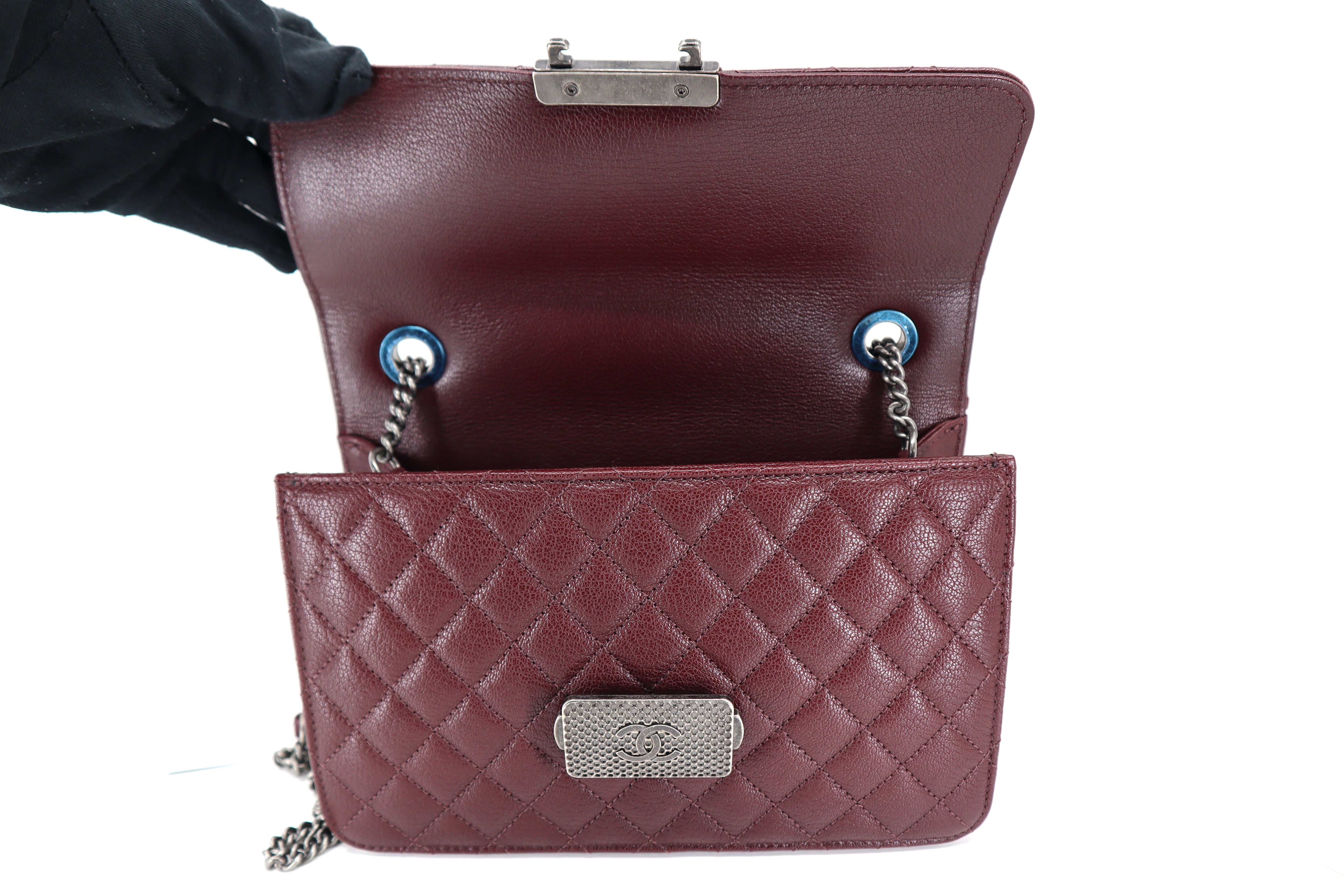 Chanel CC University Flap Bag Mini Burgundy