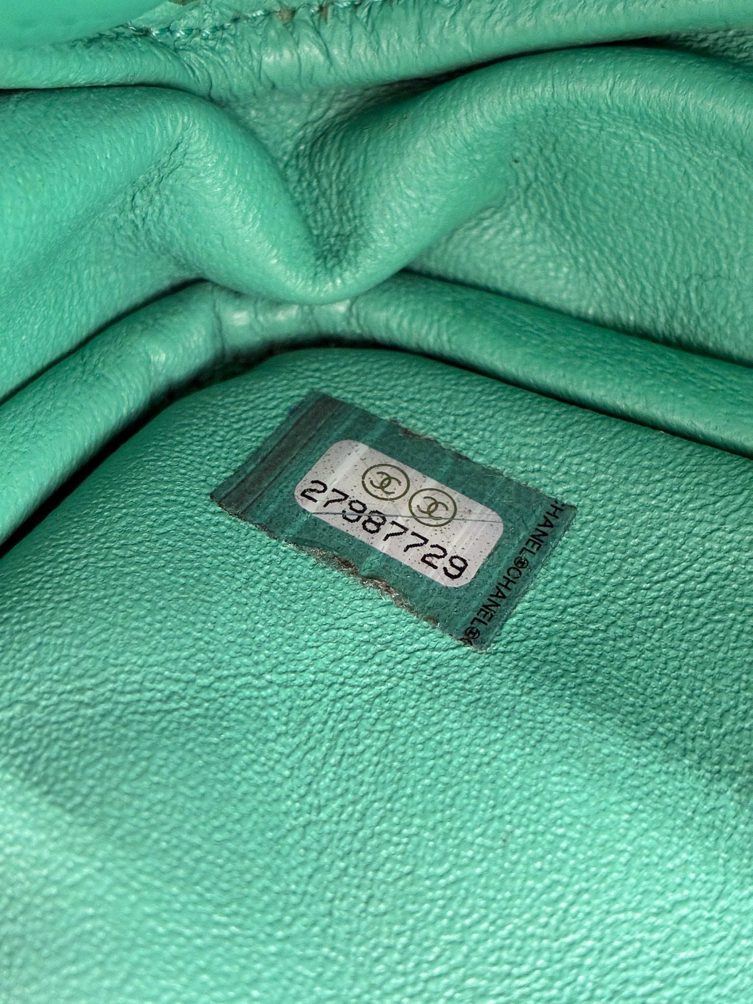 CHANEL Lambskin Quilted Small Timeless Camera Case Mint Green GHW