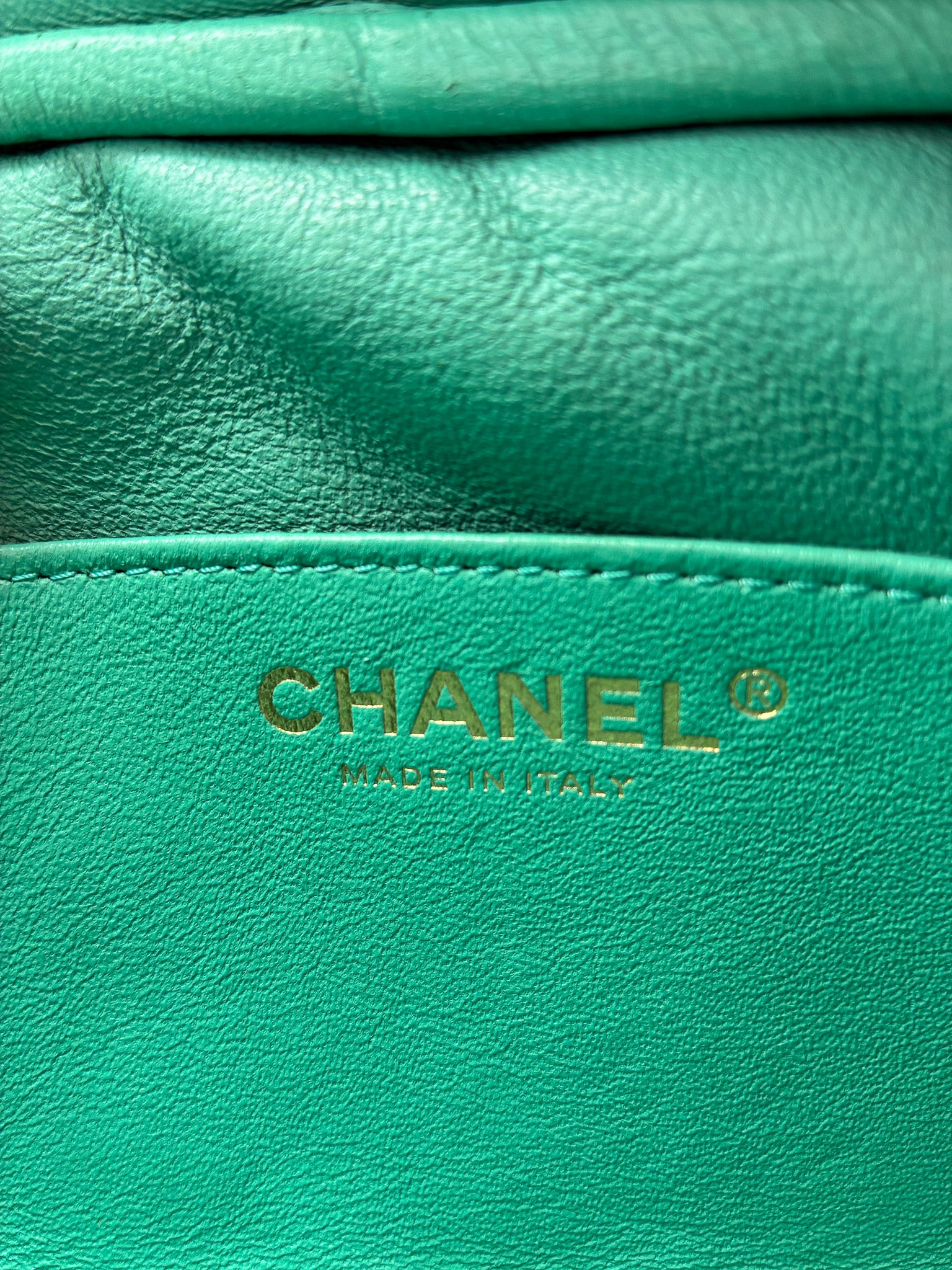 CHANEL Lambskin Quilted Small Timeless Camera Case Mint Green GHW