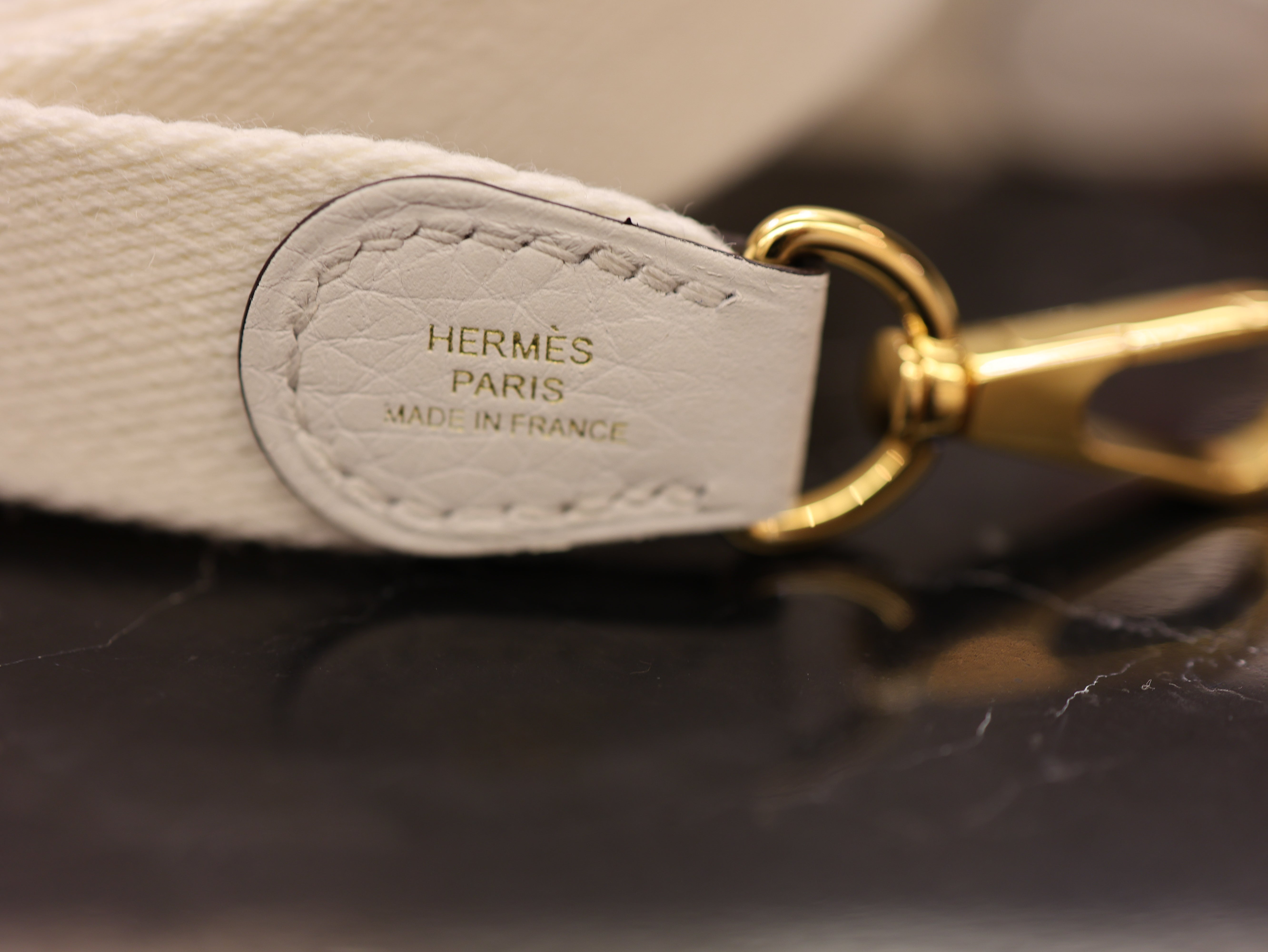 Hermes Taurillon Clemence Amazone Evelyne 16 TPM New White