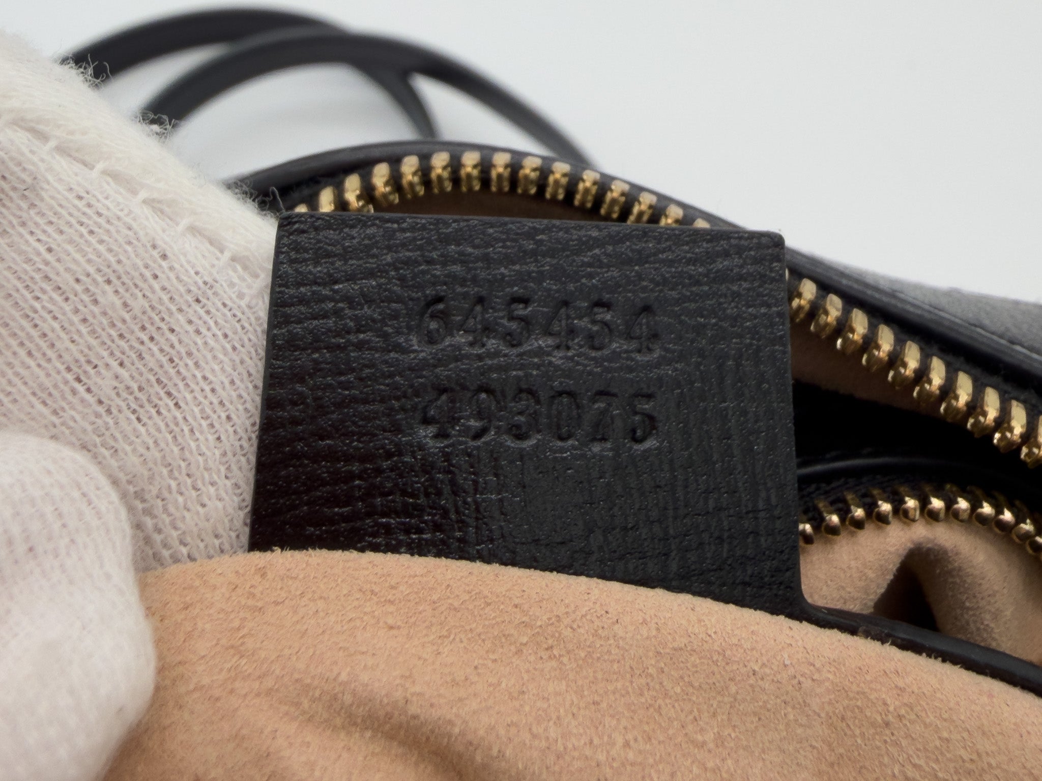 Gucci Textured Calfskin Small Horsebit 1955 Shoulder Bag Black