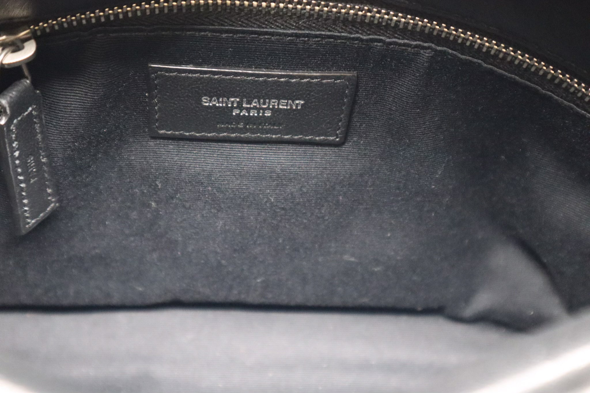 Saint Laurent Black Puffer Leather Small Loulou Shoulder Bag