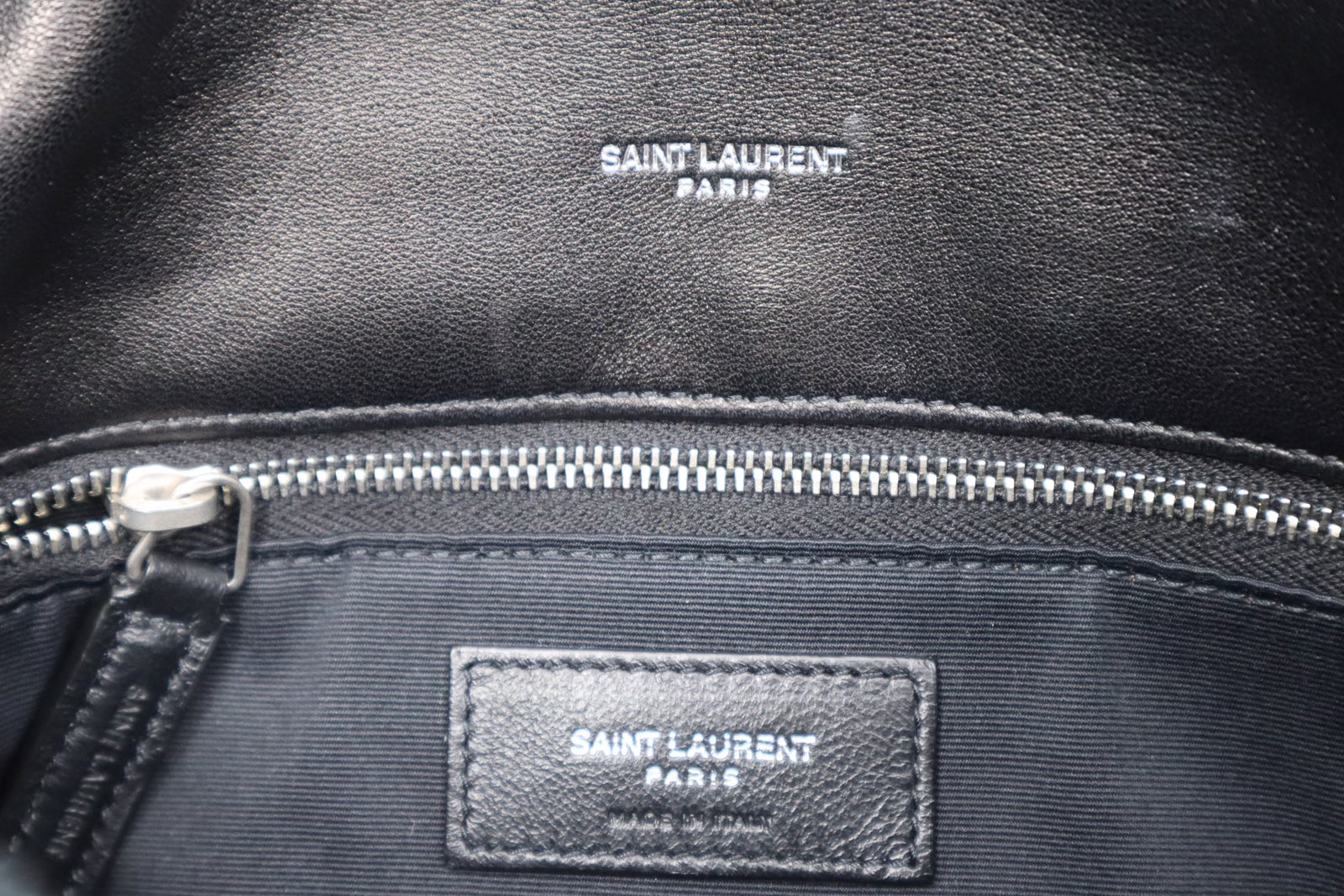 Saint Laurent Black Puffer Leather Small Loulou Shoulder Bag