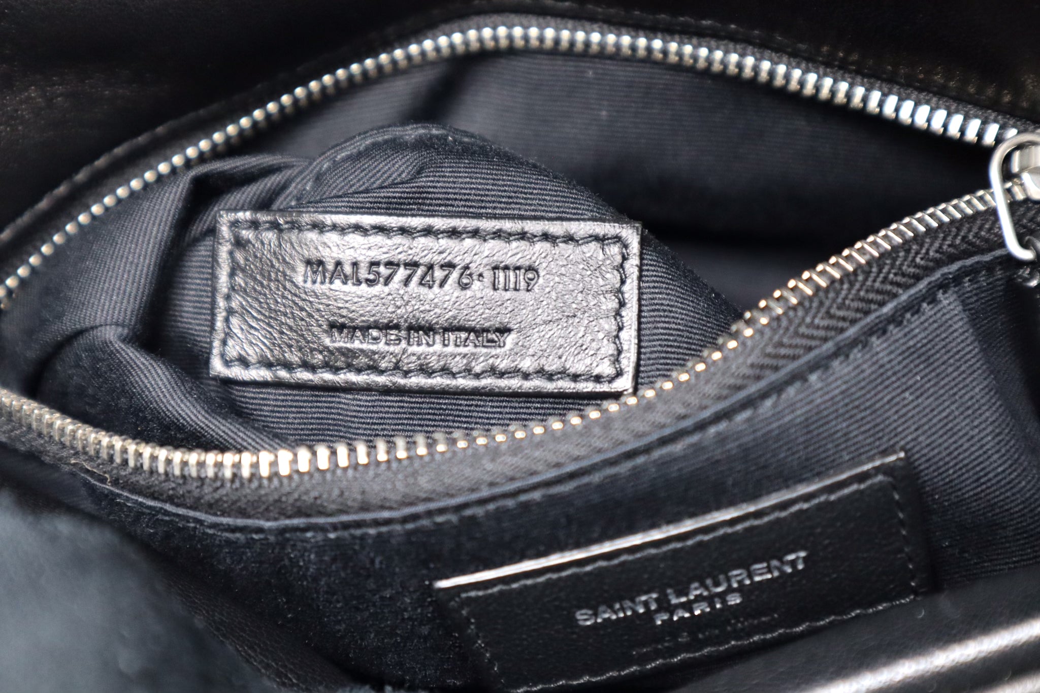 Saint Laurent Black Puffer Leather Small Loulou Shoulder Bag