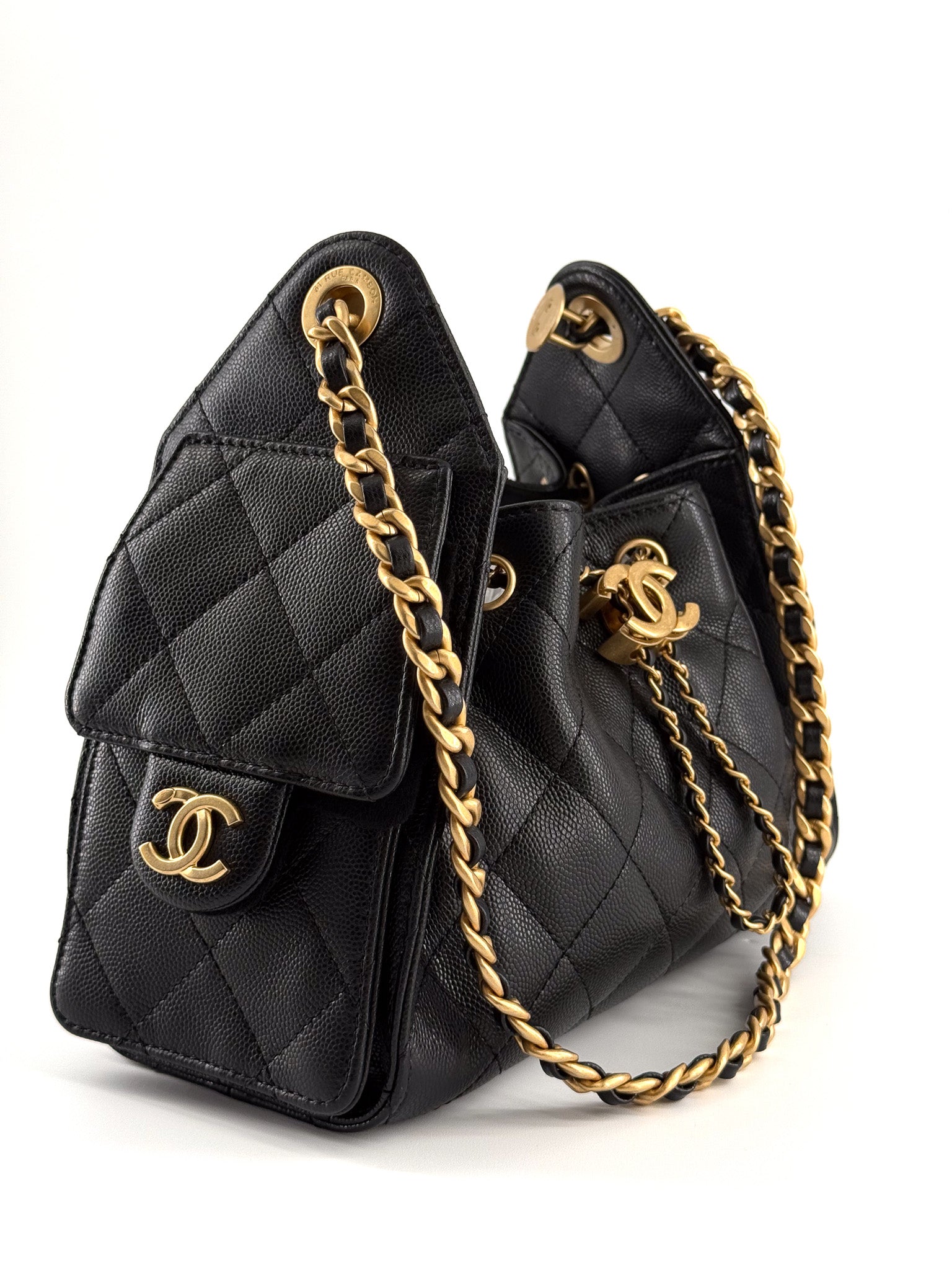 Chanel Caviar Quilted Mini Chanel 25 Handbag Black