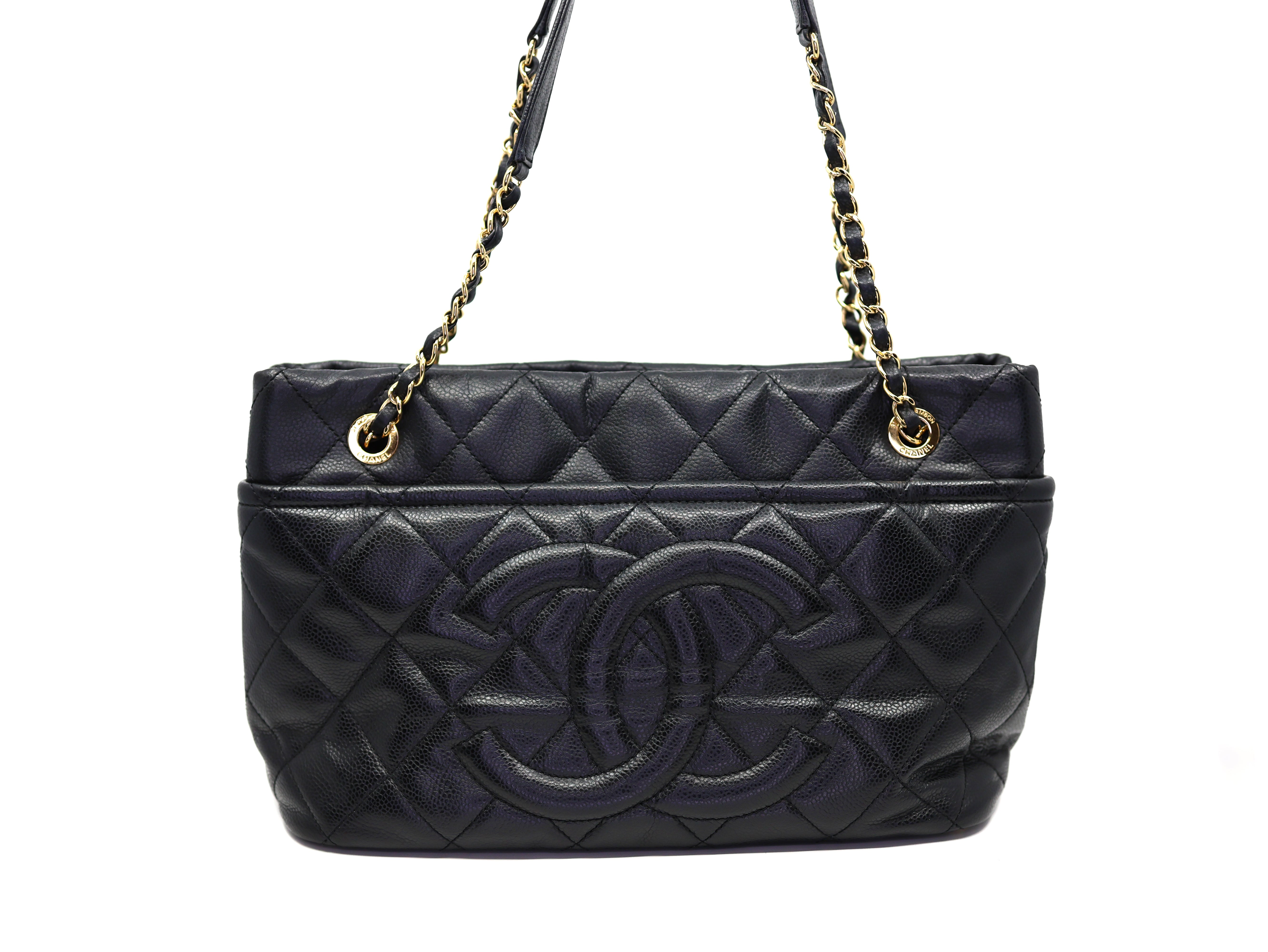 Chanel  Caviar Quilted CC Timeless Soft Tote Black