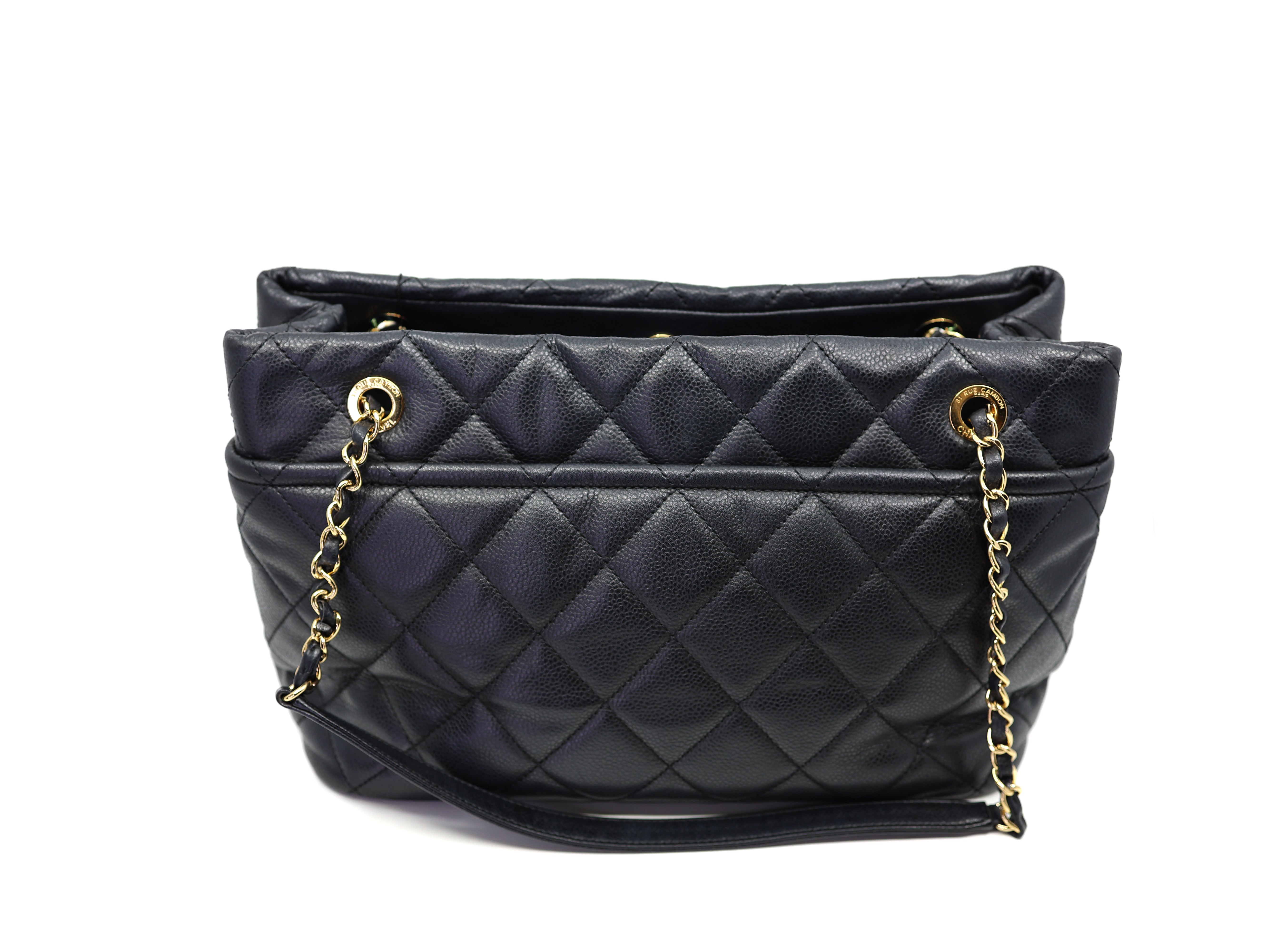 Chanel  Caviar Quilted CC Timeless Soft Tote Black