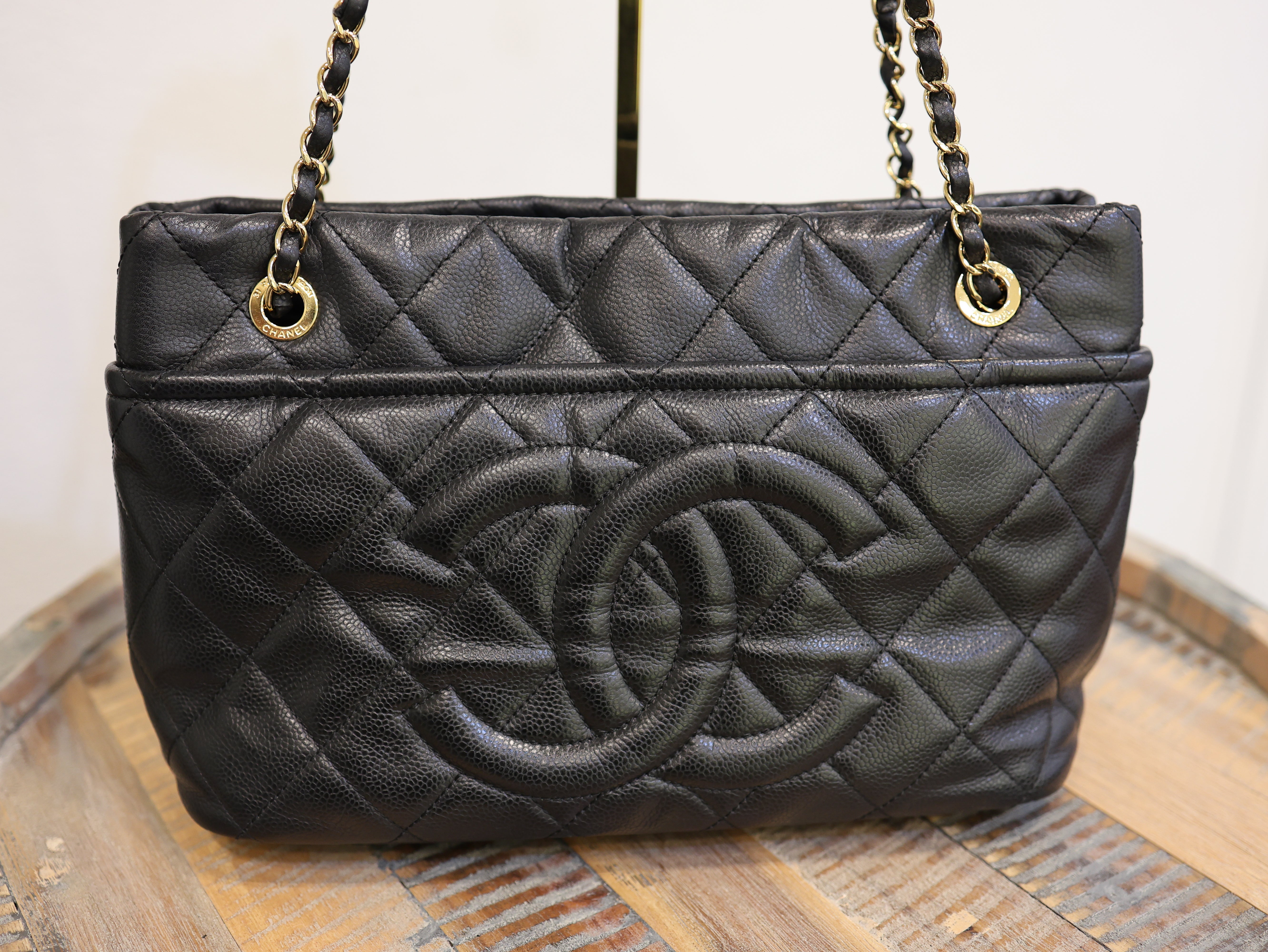 Chanel  Caviar Quilted CC Timeless Soft Tote Black