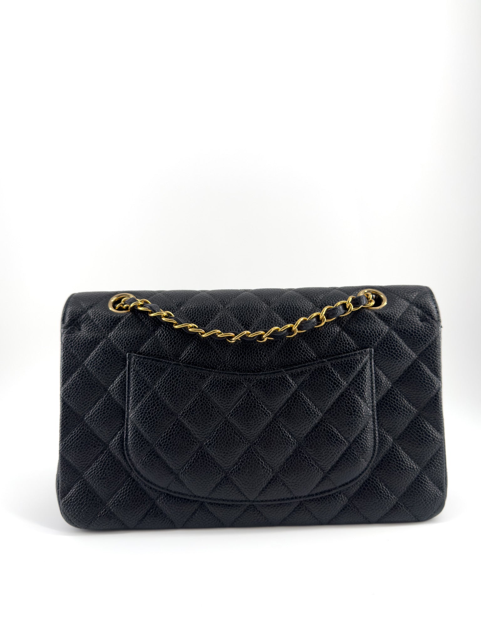 Chanel Caviar Medium Double Flap Black GHW
