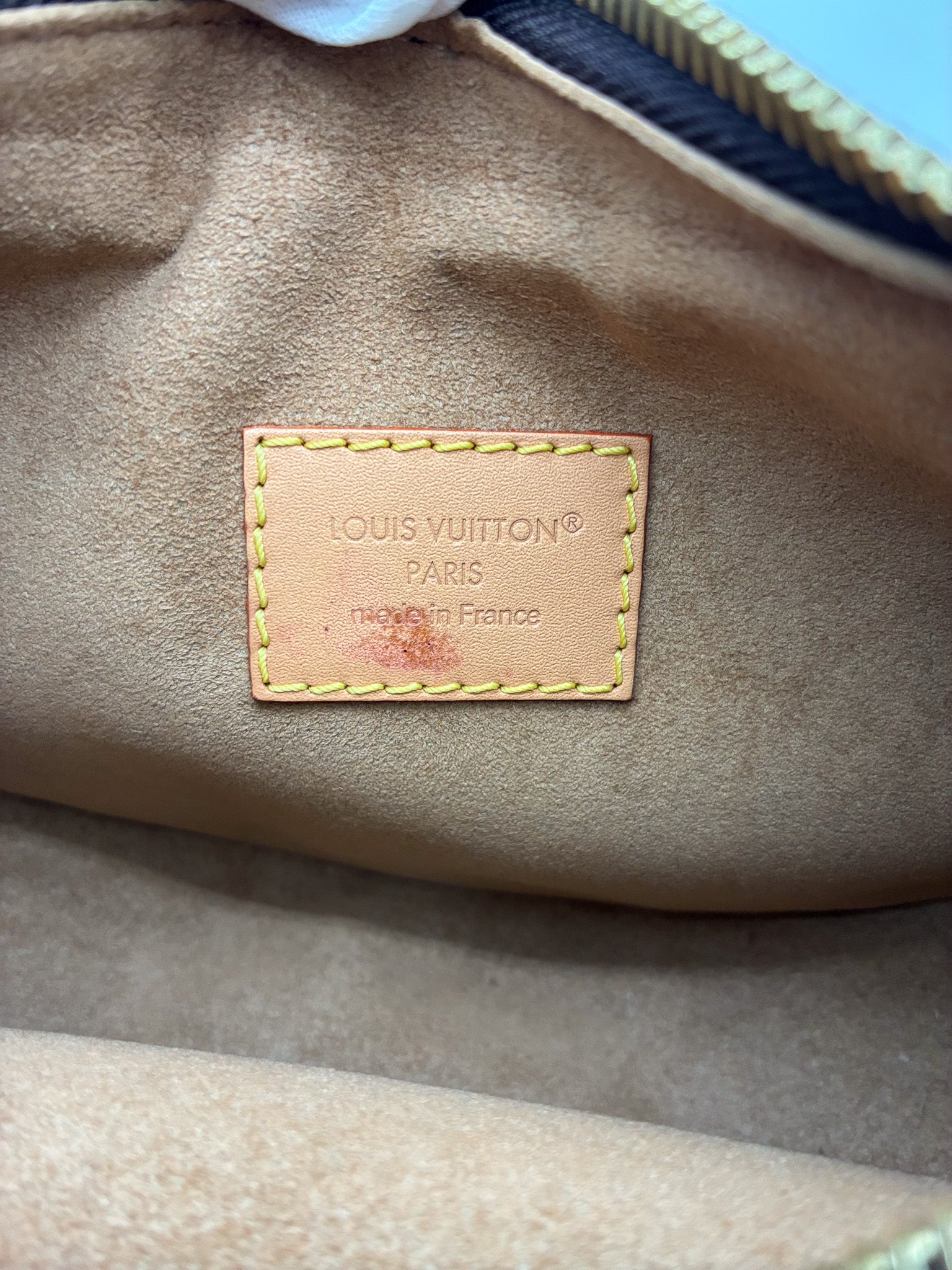 LV Loop Handbag Monogram Canvas Vacheta Leather Trim
