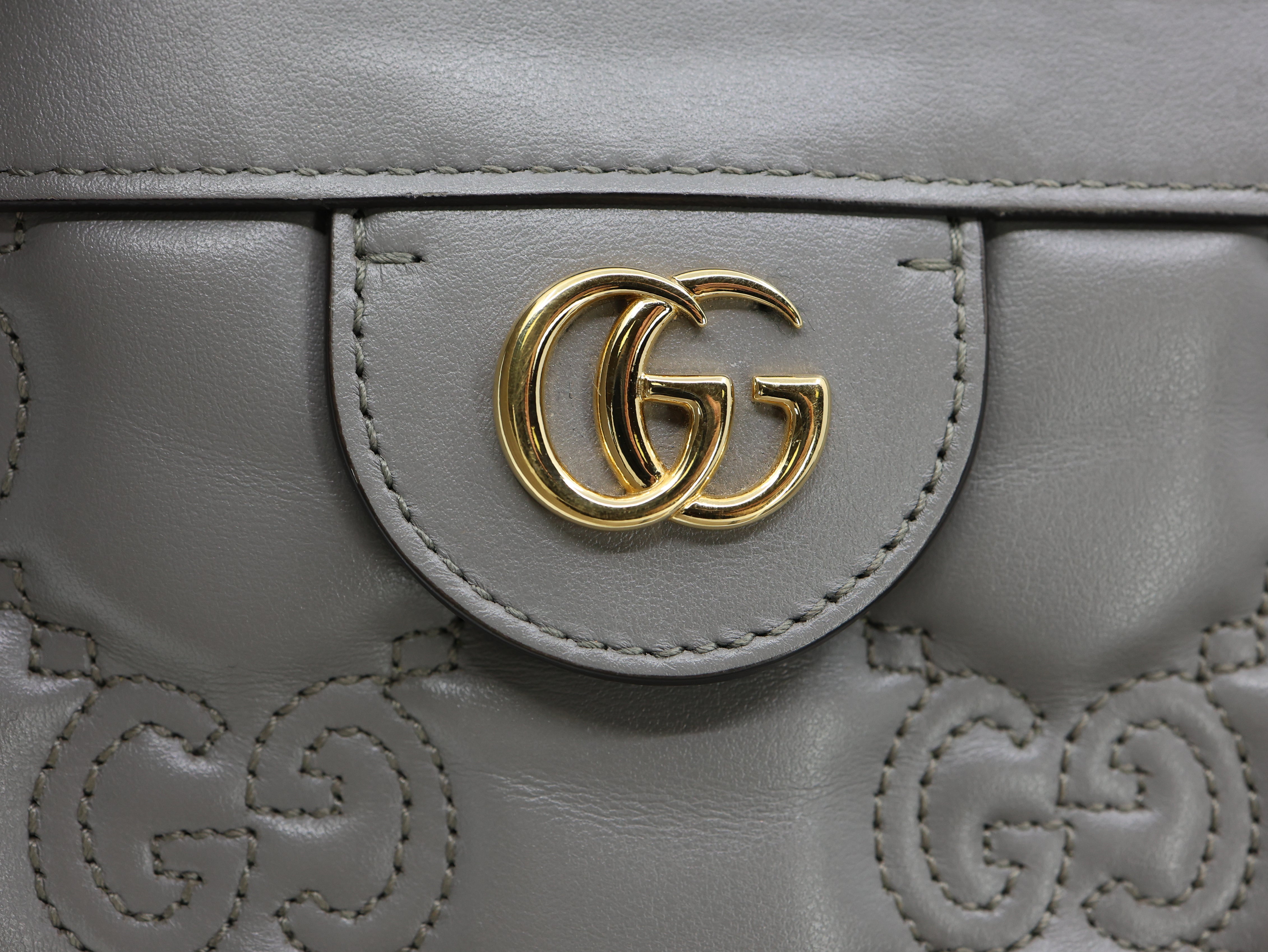 Gucci  Calfskin GG Matelasse Small Slim Chain Shoulder Bag