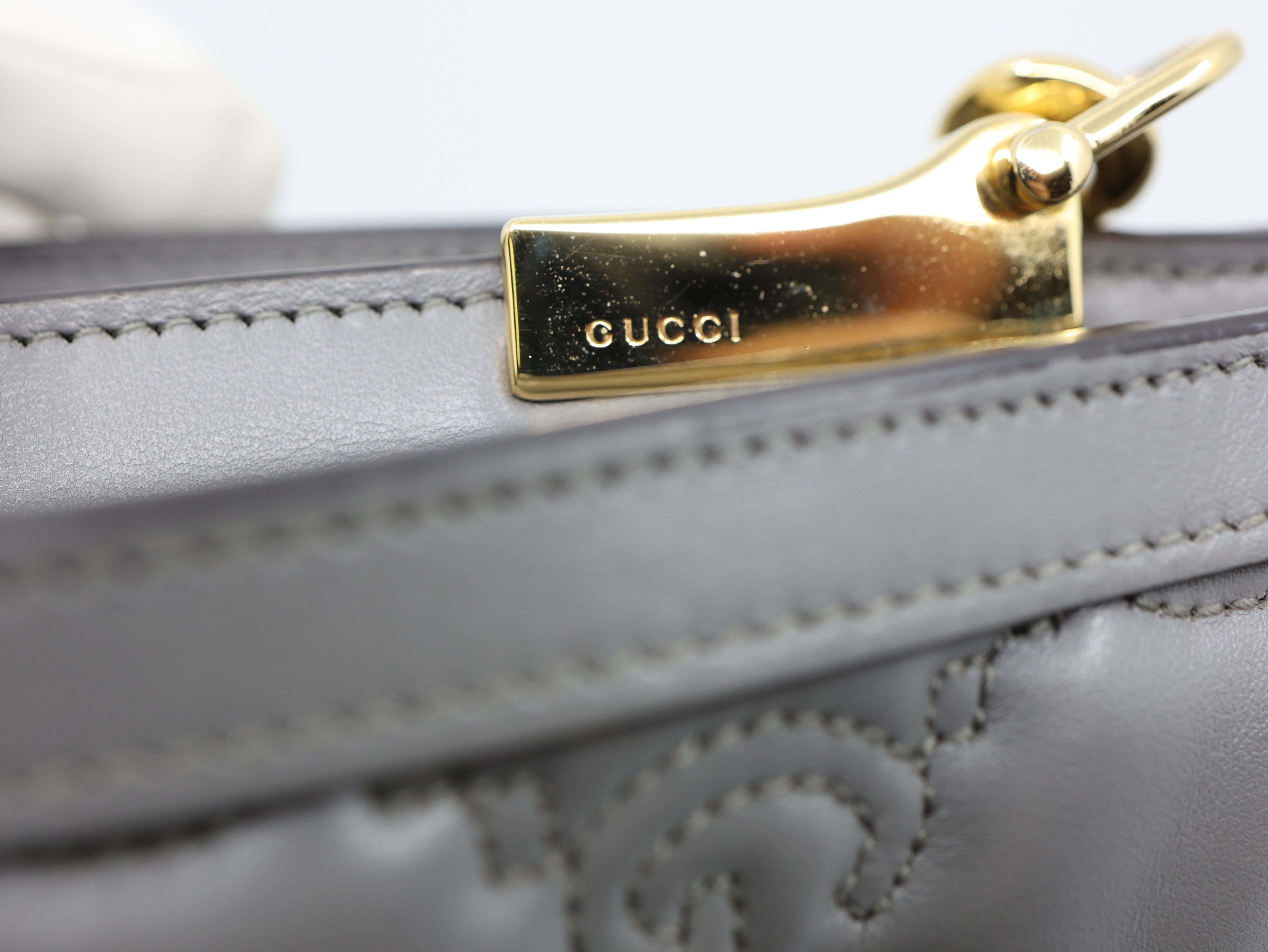 Gucci  Calfskin GG Matelasse Small Slim Chain Shoulder Bag