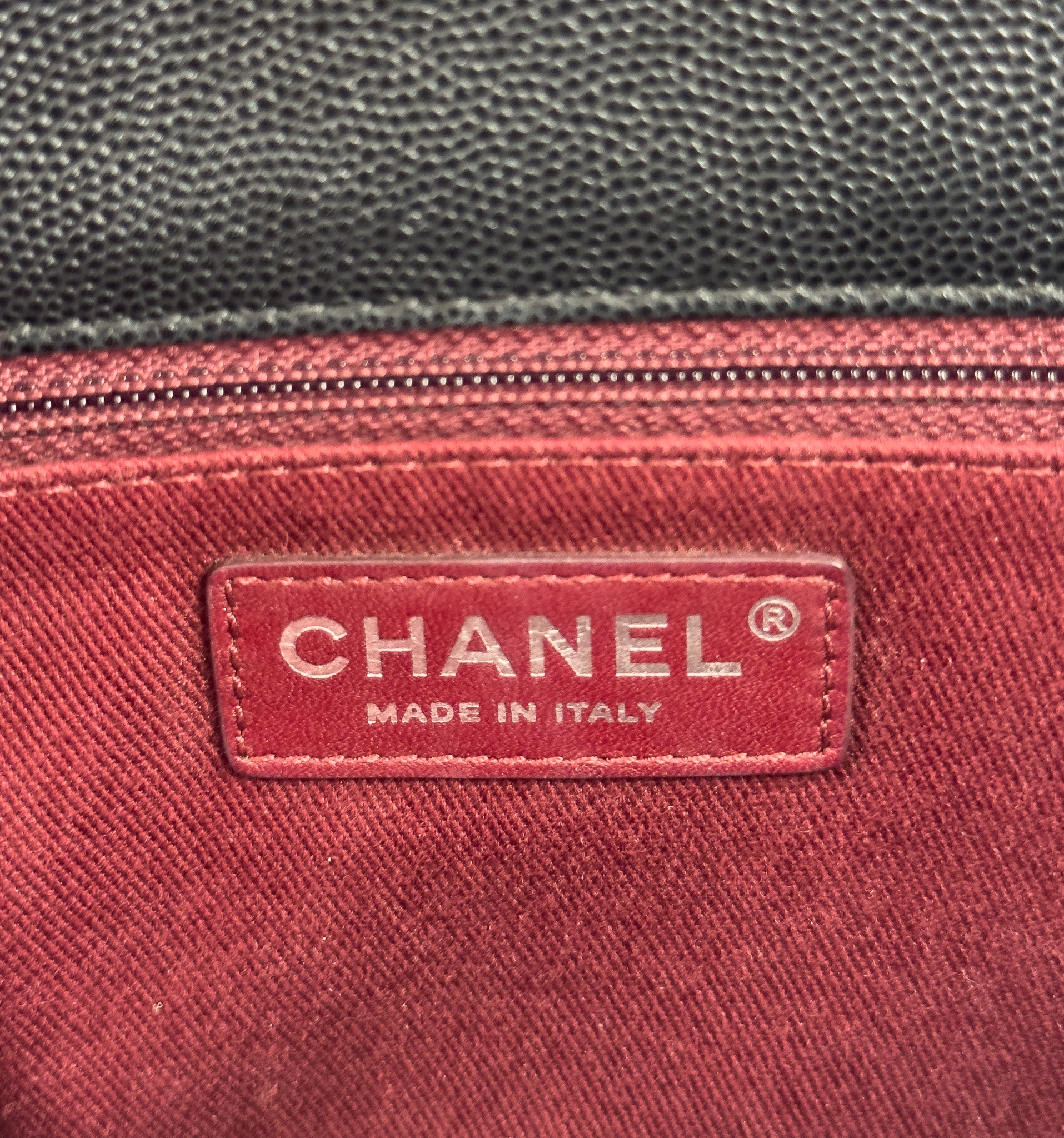 Chanel Black Quilted Caviar Leather Medium Coco Handle Bag