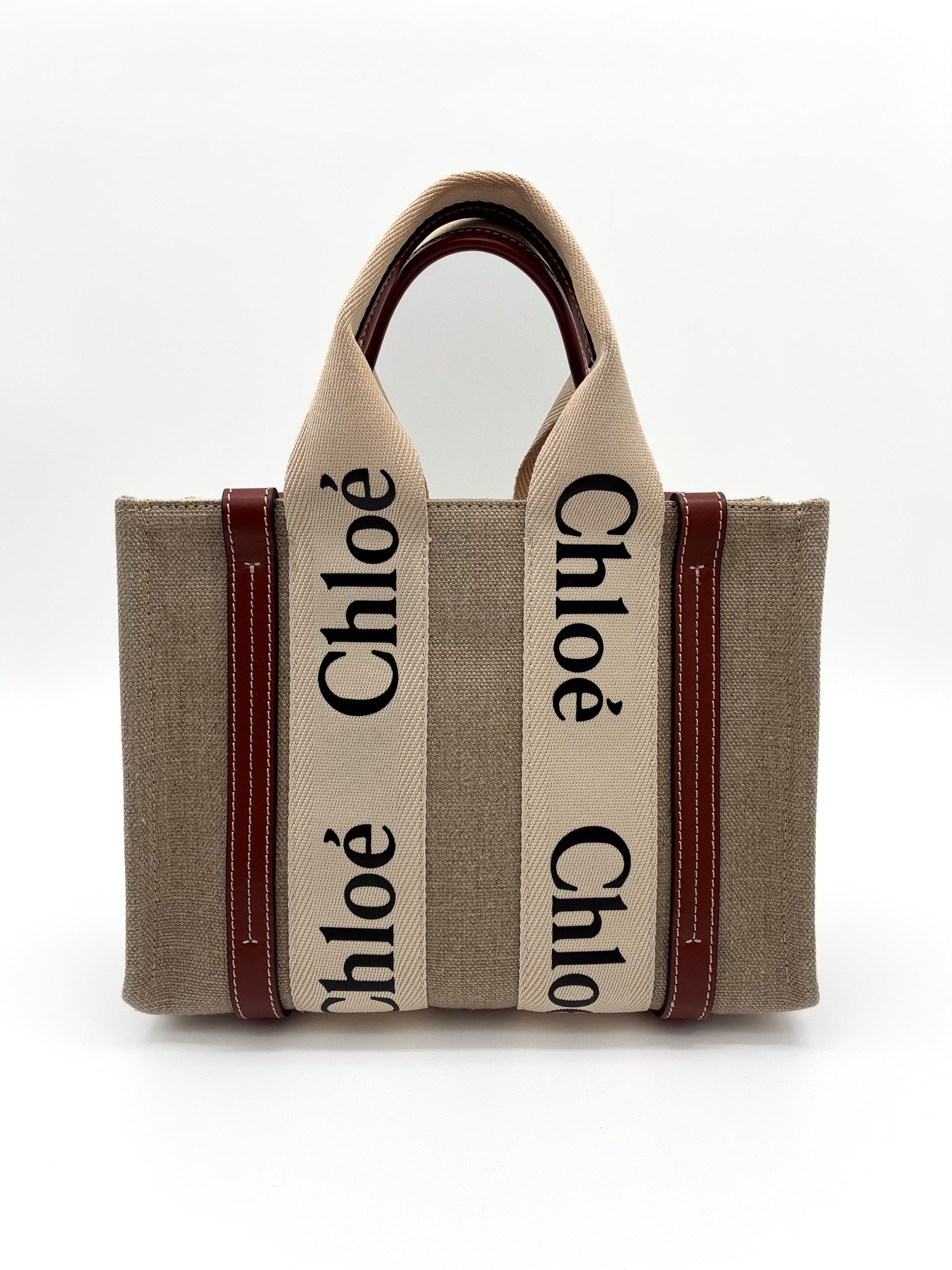 Chloe Woody Small Tote Bag Tan