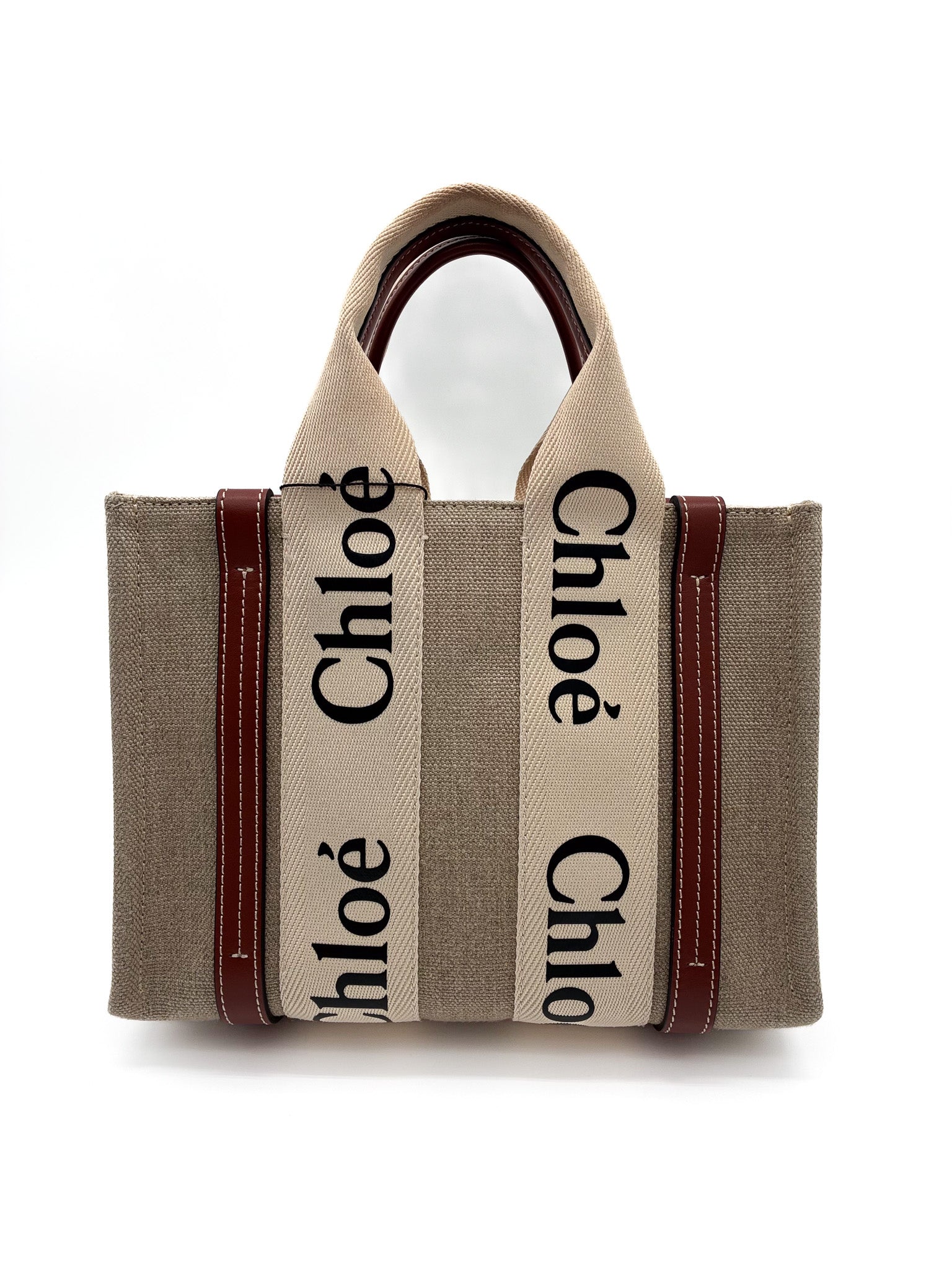 Chloe Woody Small Tote Bag Tan